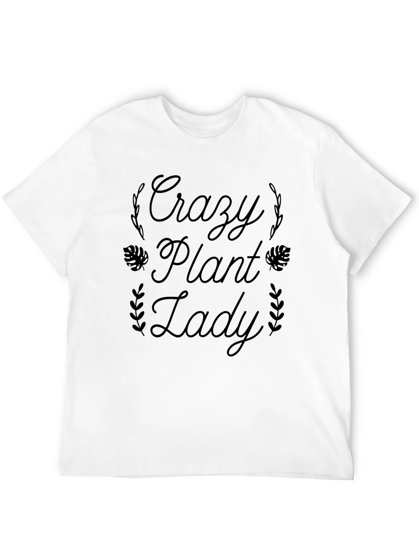 Black Crazy Plant Lady T-Shirt - Soft Cotton Blend view 12