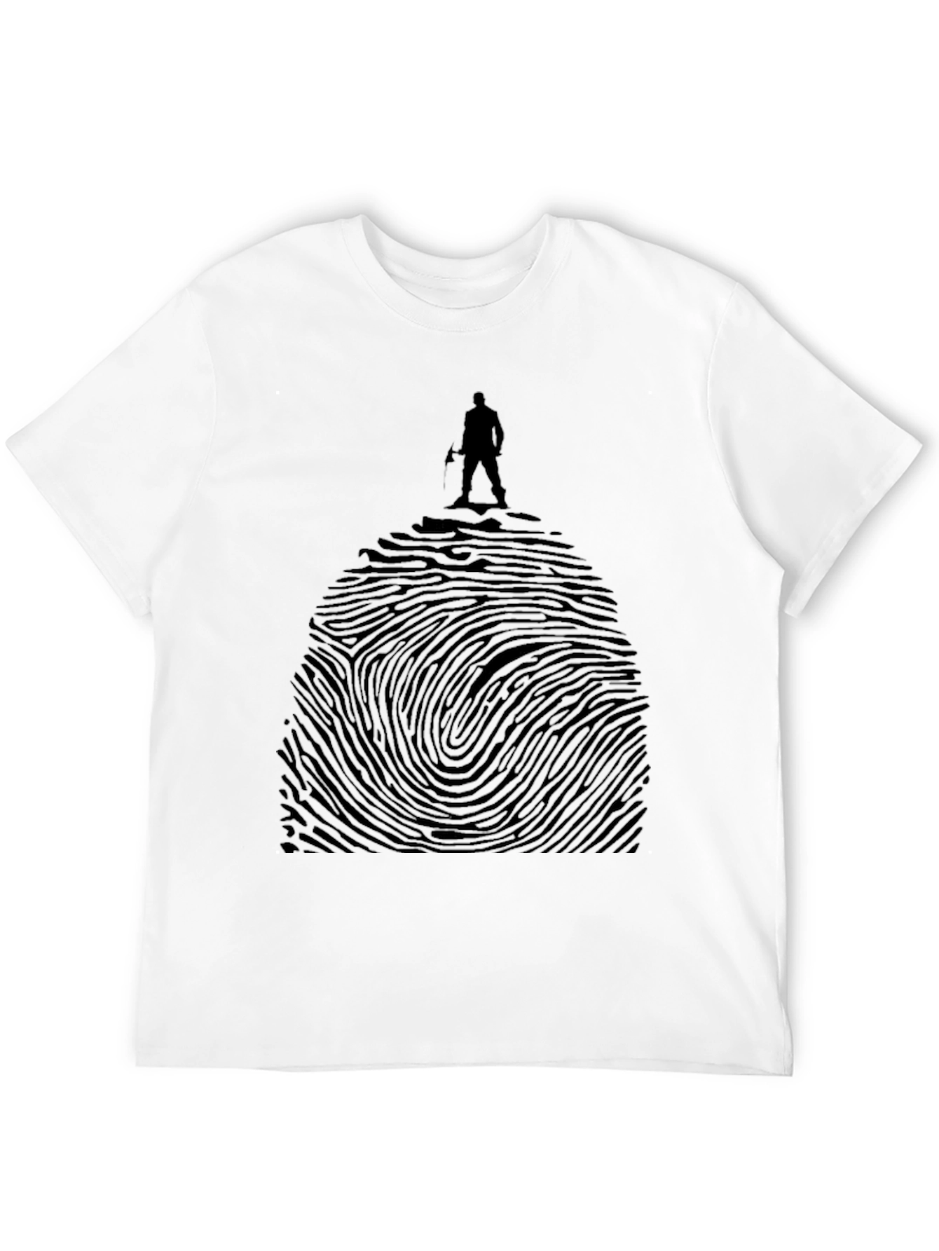 Black Fingerprint Mountain Climber Graphic Tee view 12