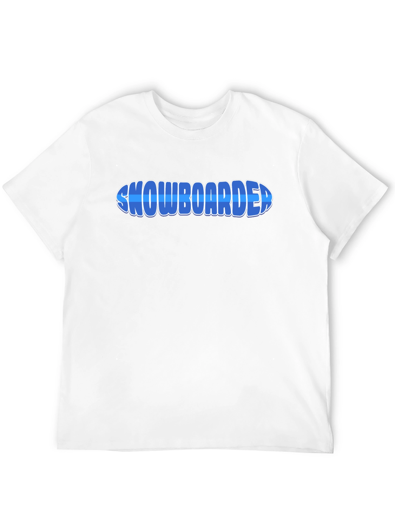 Black Snowboarder Graphic Tee - Cool Blue Design, Comfort Fit view 12