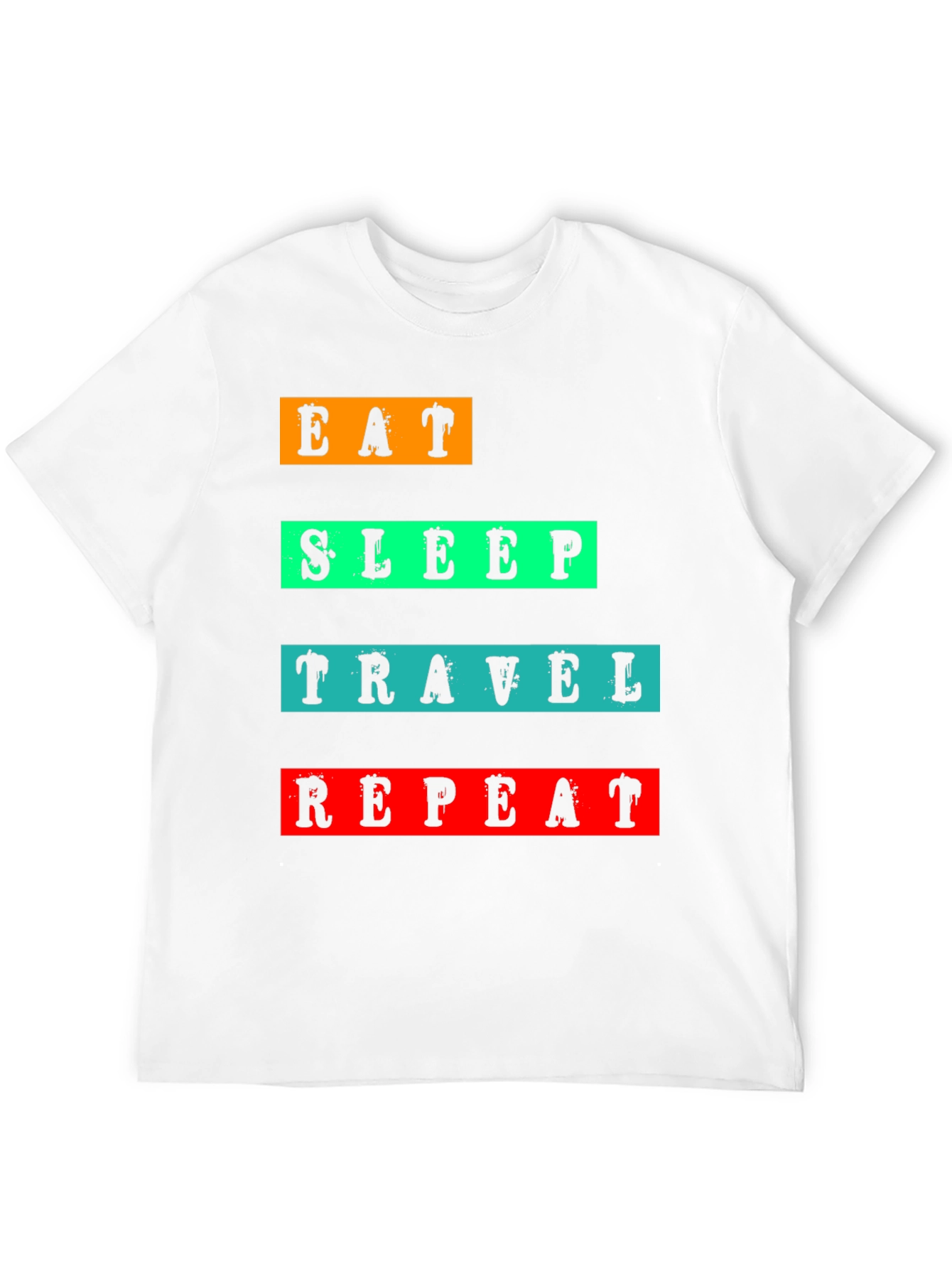 Black Eat Sleep Travel Repeat Graphic Tee view 12