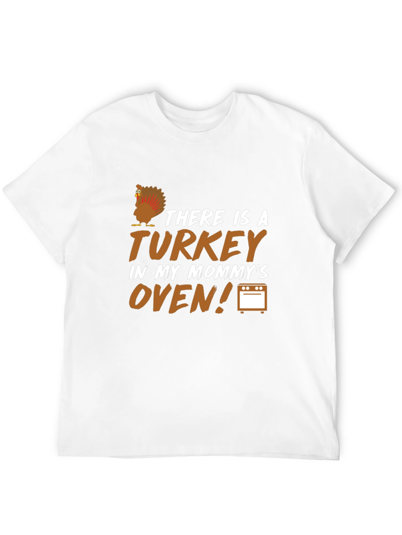 Black There is a Turkey in My Mommy's Oven Pregnancy Announcement T-Shirt view 12