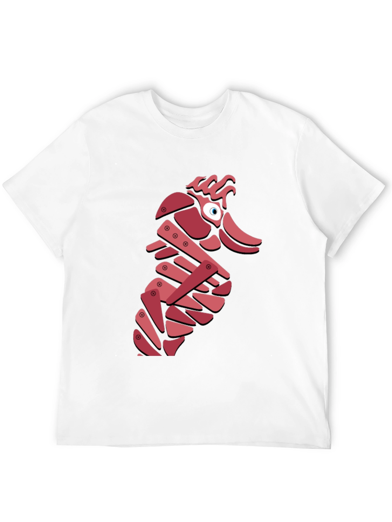 Black Abstract Seahorse Graphic T-Shirt - Unique Design view 12