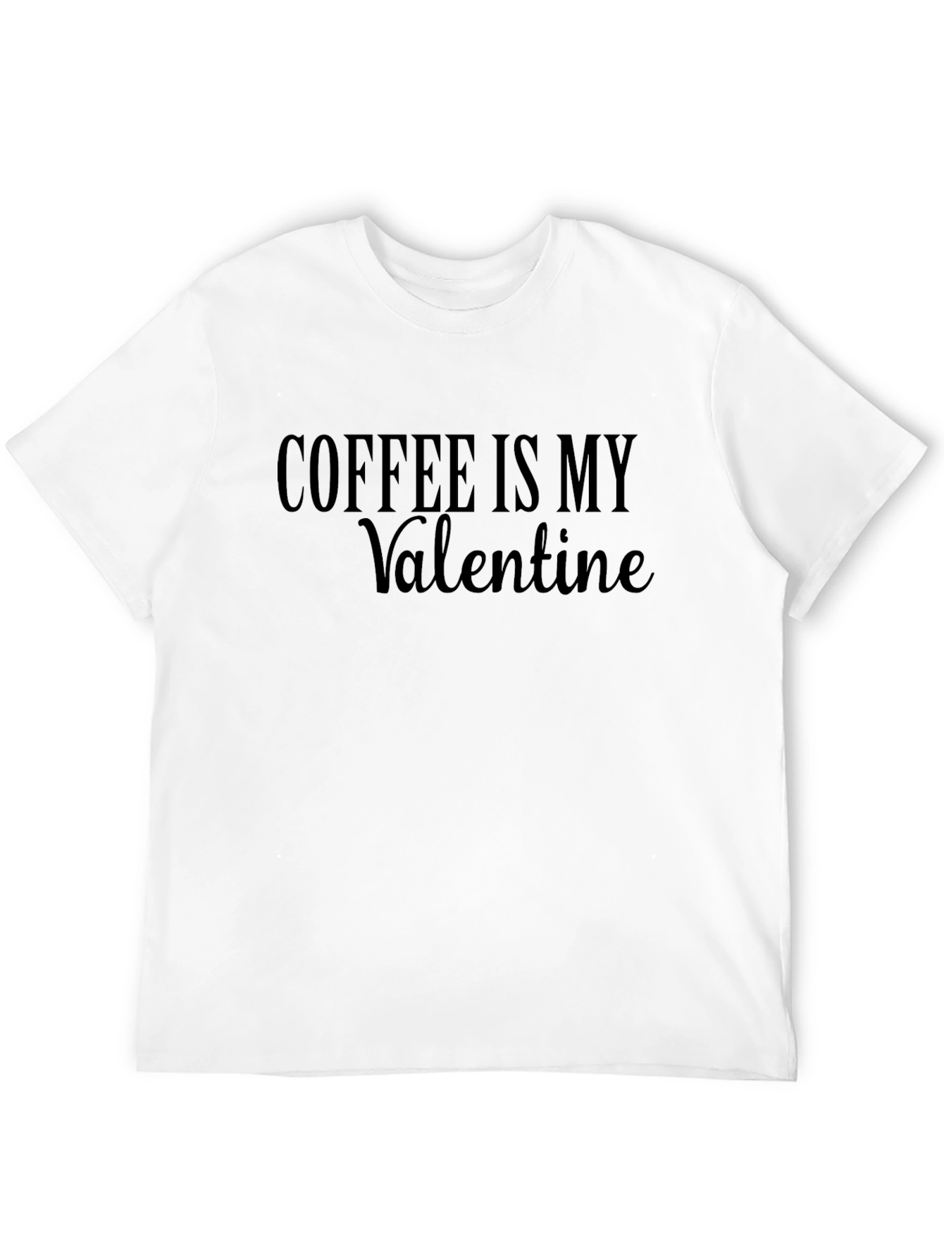 Black Coffee is My Valentine T-Shirt - Mens' Black Graphic Tee view 12