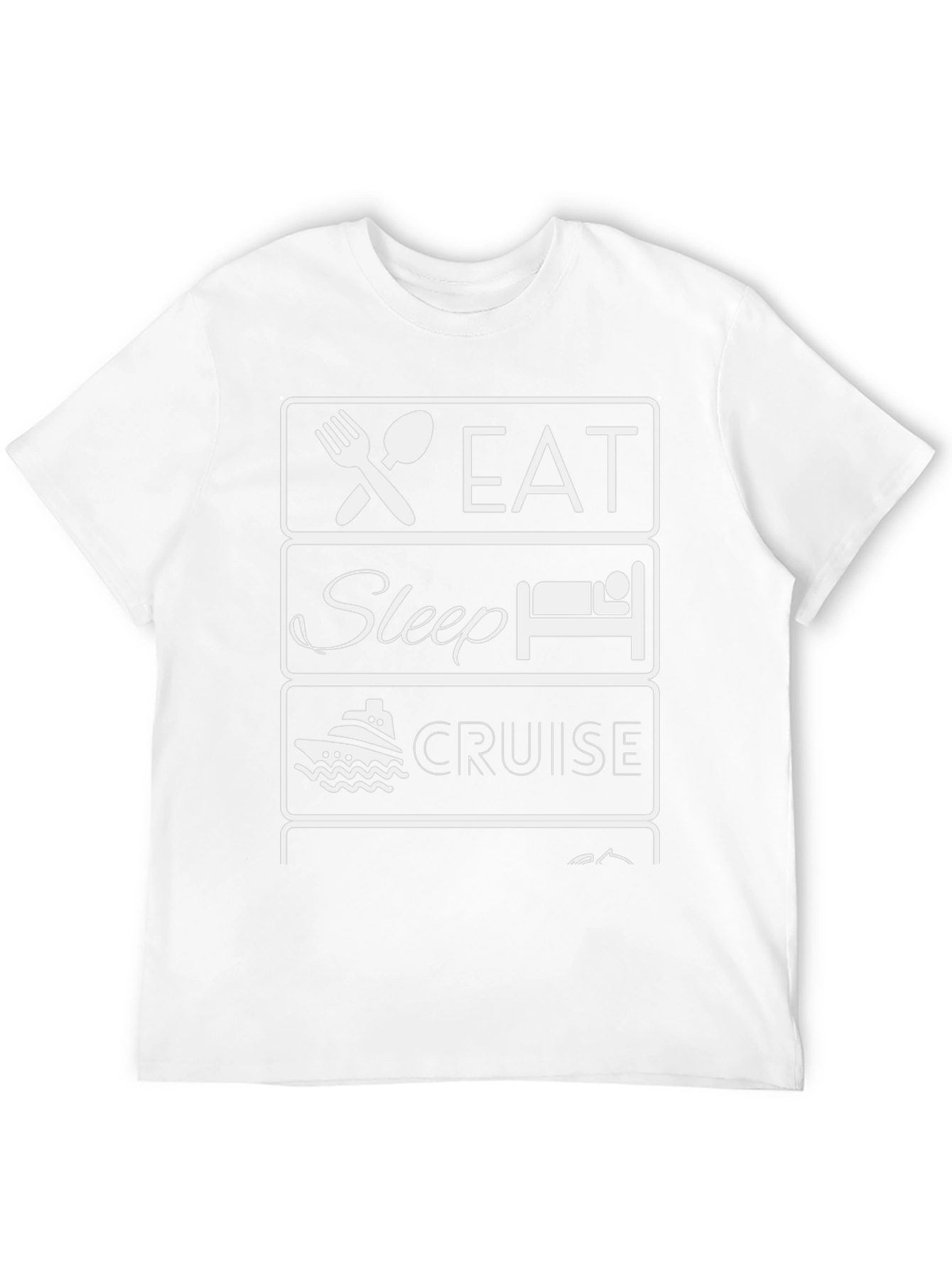 Eat Sleep Cruise T-Shirt - Vacation Apparel - 12