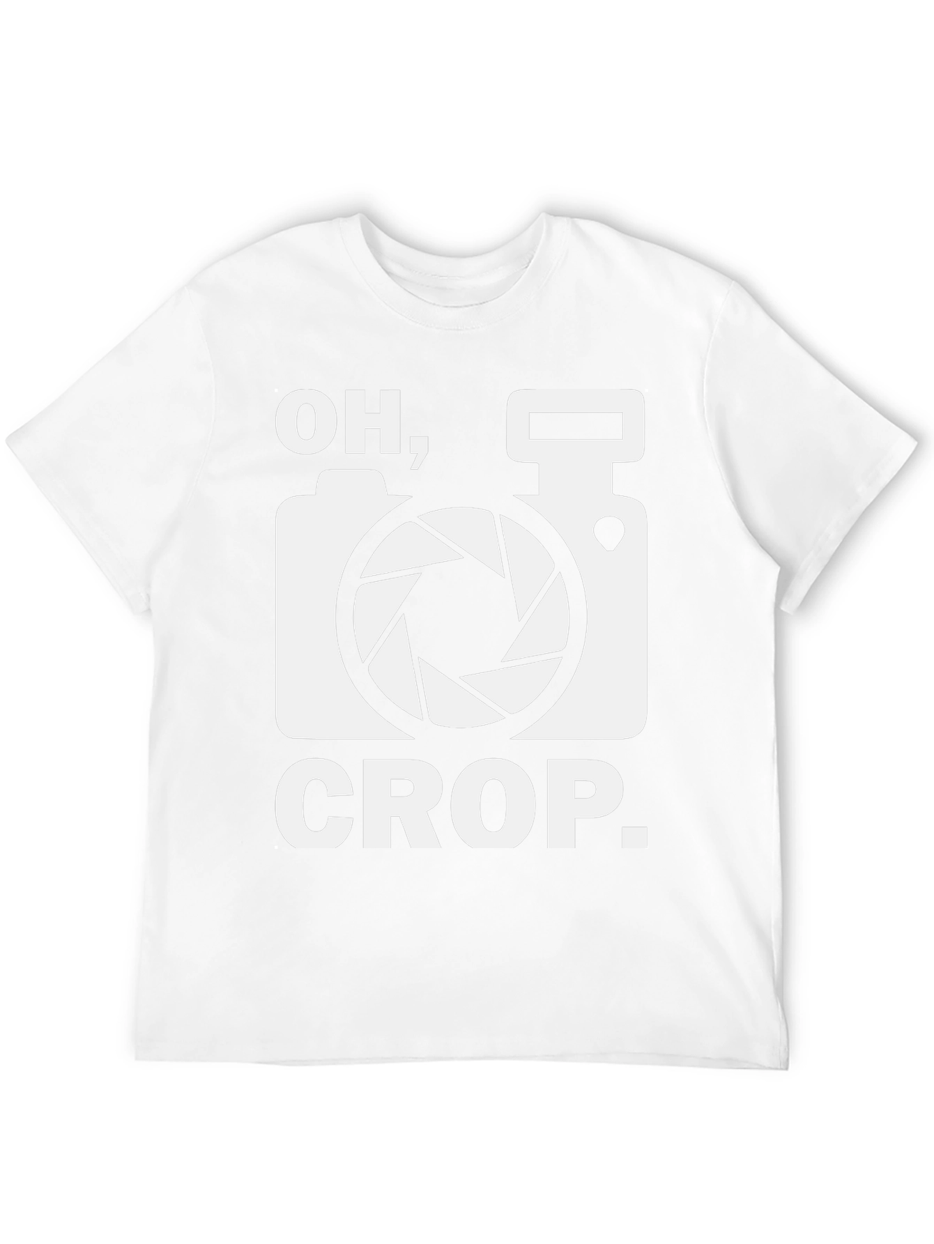 Black Oh Crop Camera Humor T-Shirt view 12