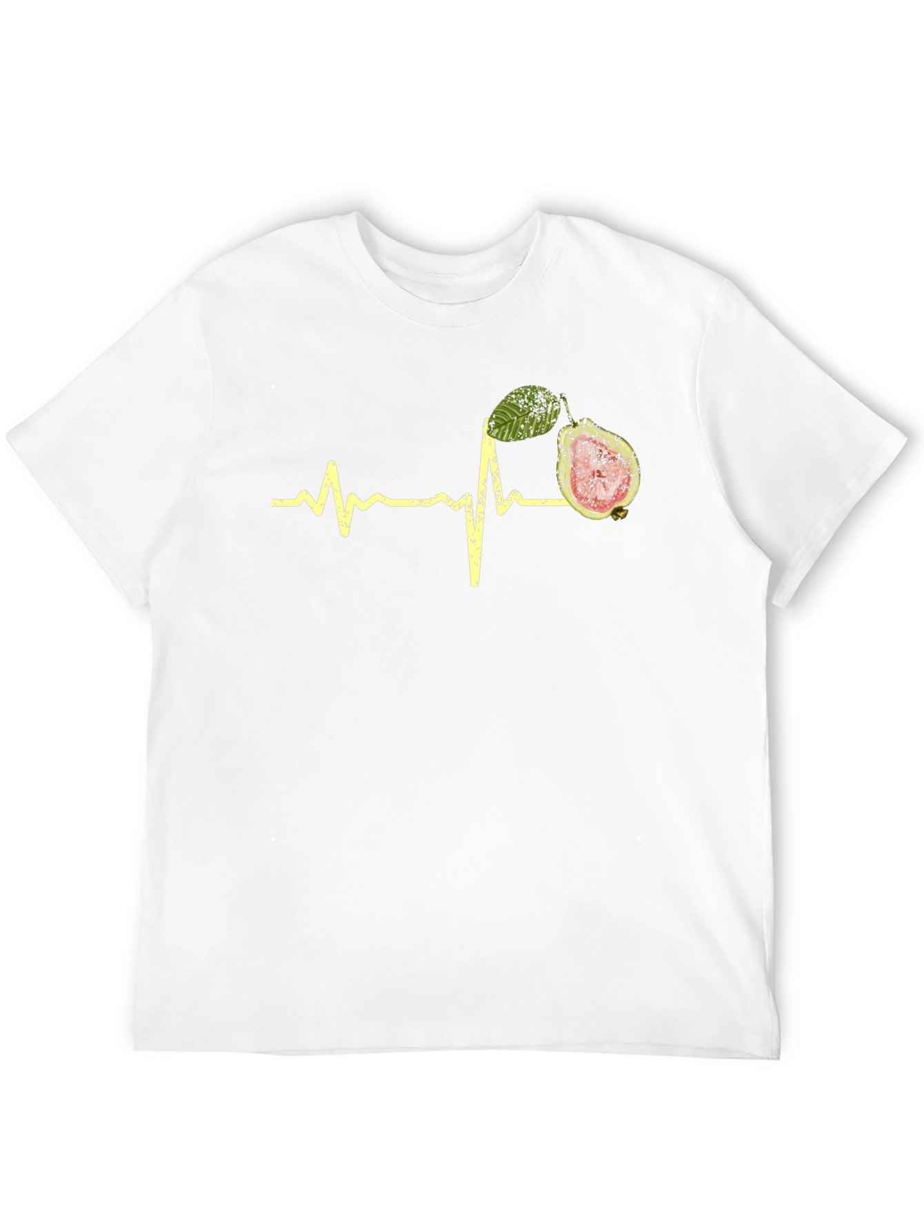 Black Guava Heartbeat Graphic Tee - Fruit Lover Shirt view 12