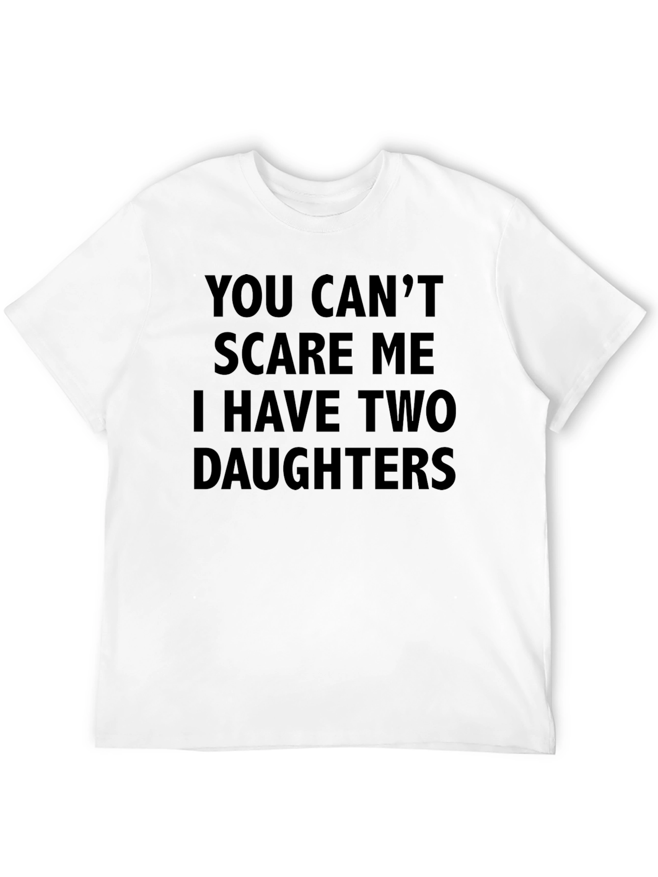 Black Funny Dad T-Shirt - Two Daughters Design view 12