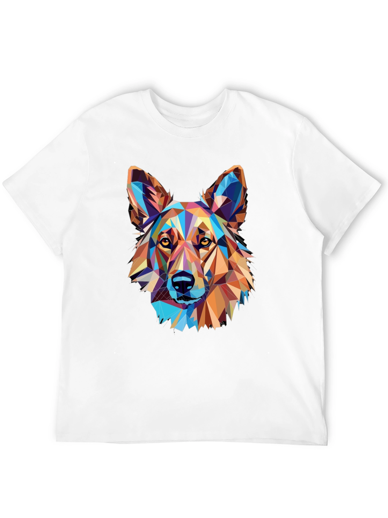 Black Geometric Dog Graphic Black T-Shirt view 12