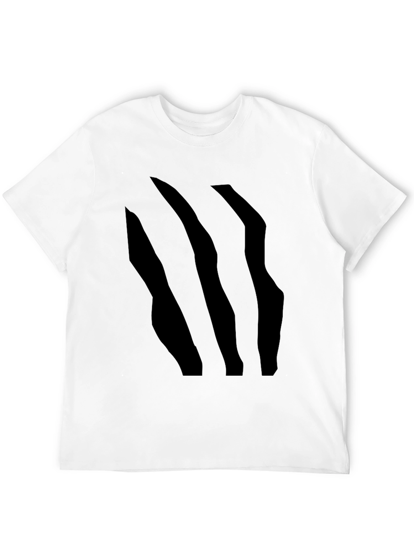 Black Black T-Shirt with Claw Mark Design view 12