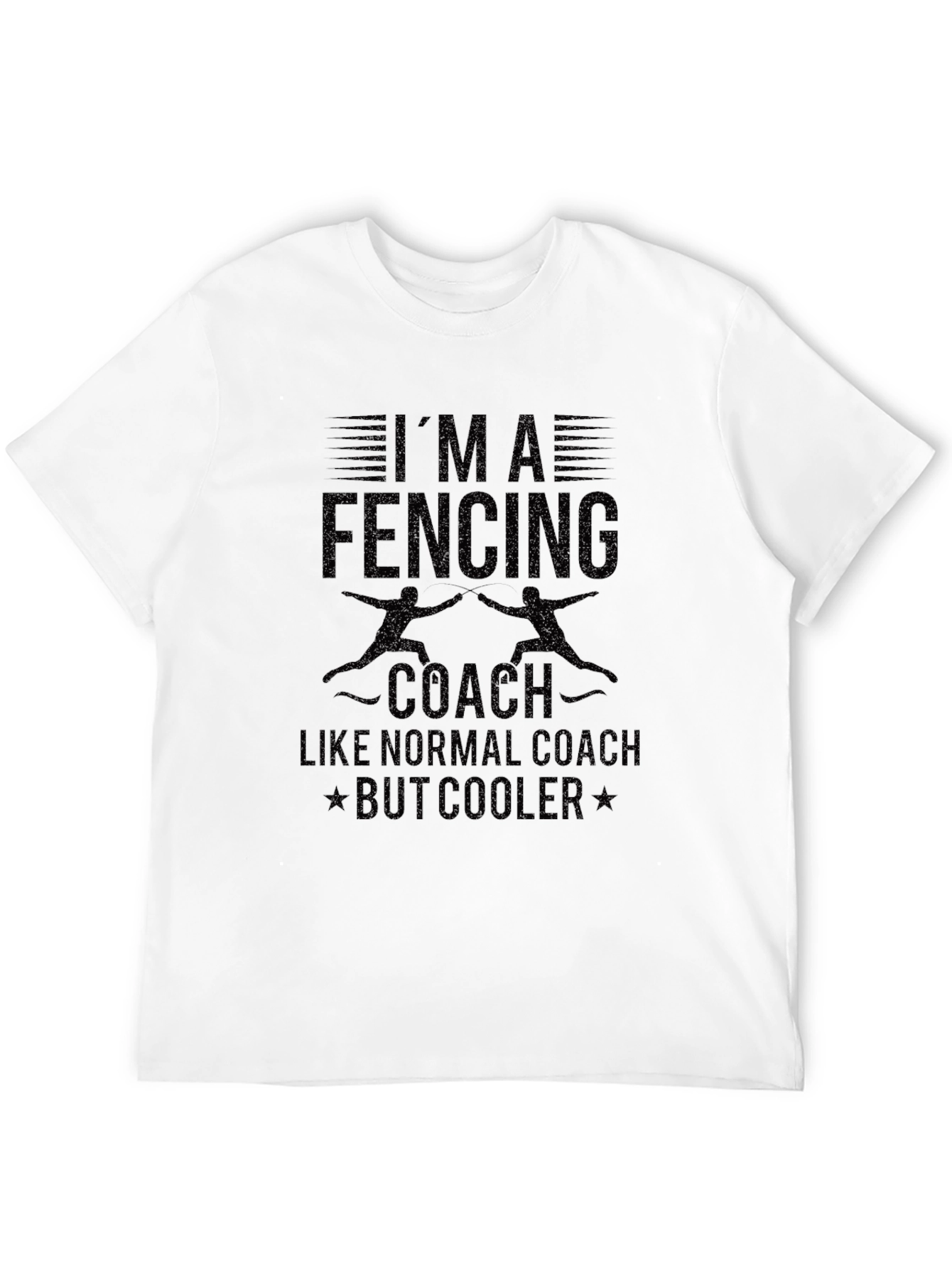 Black Fencing Coach T-Shirt - Cool Gift for Fencing Lovers view 12