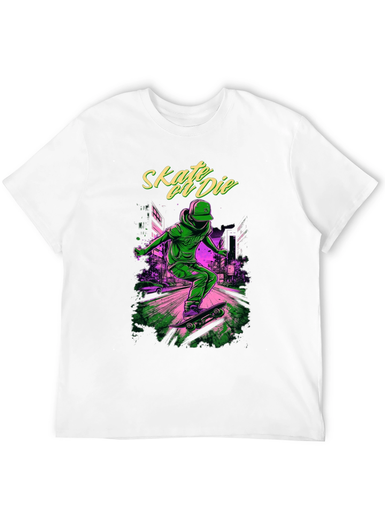 Skate or Die Graphic Tee - Black Cotton T-Shirt - 12