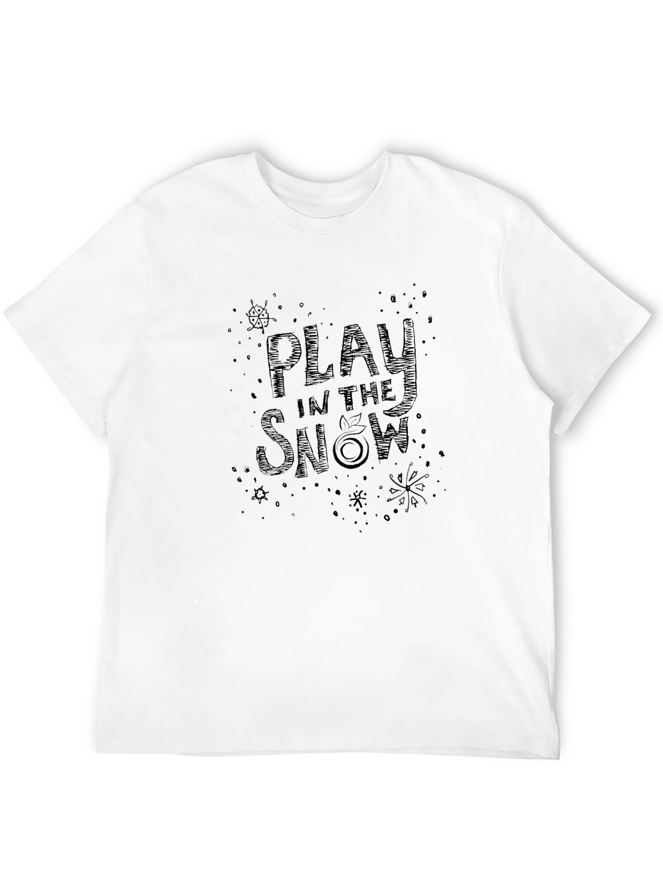 Black Play In The Snow Graphic Tee - Black Cotton Blend view 12