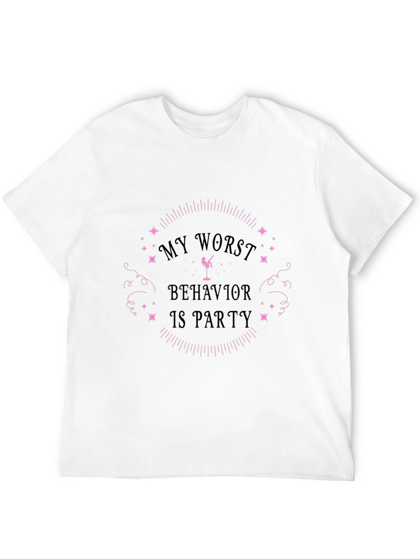 Black My Worst Behavior Is Party Black T-Shirt view 12
