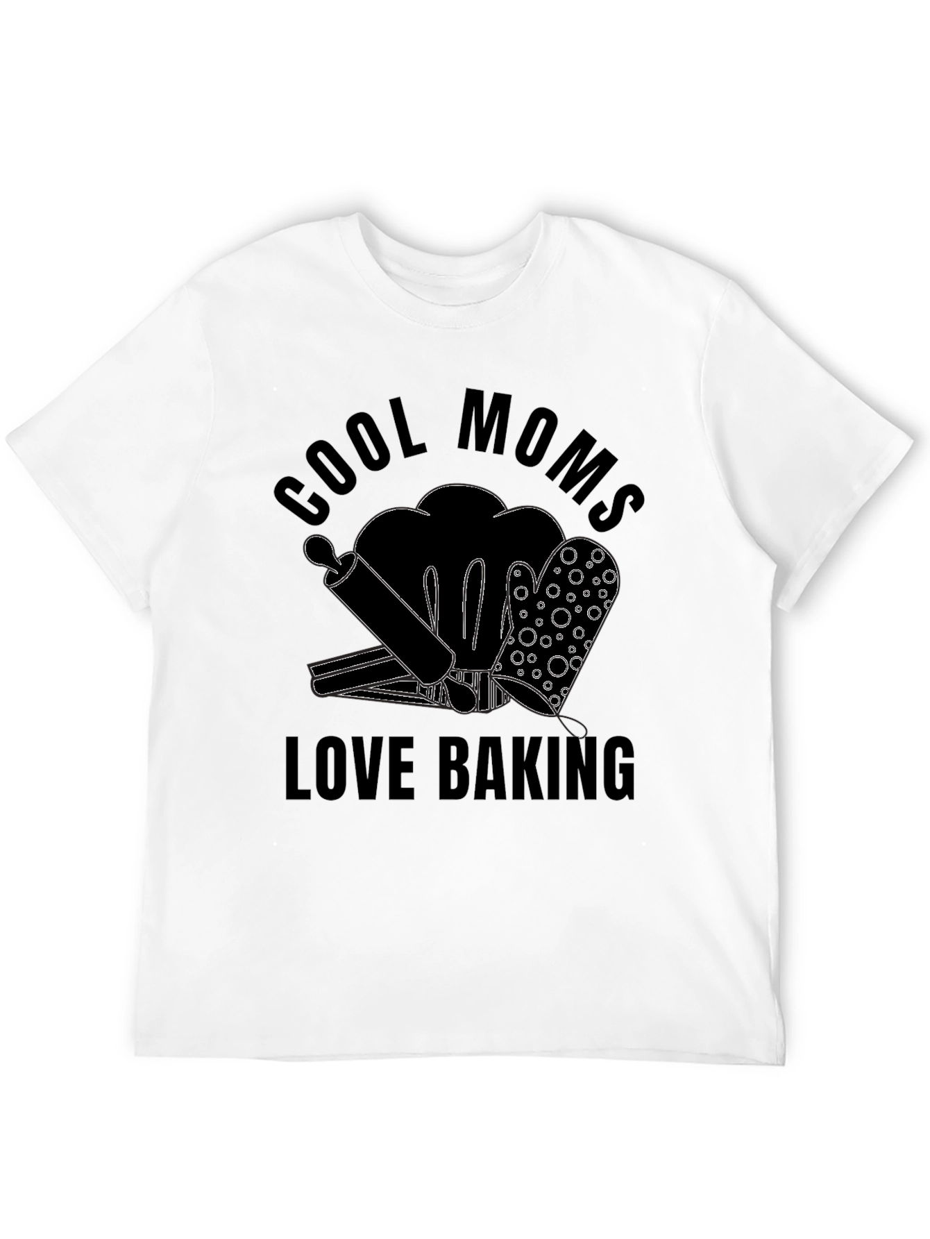 Black Cool Moms Love Baking T-Shirt view 12