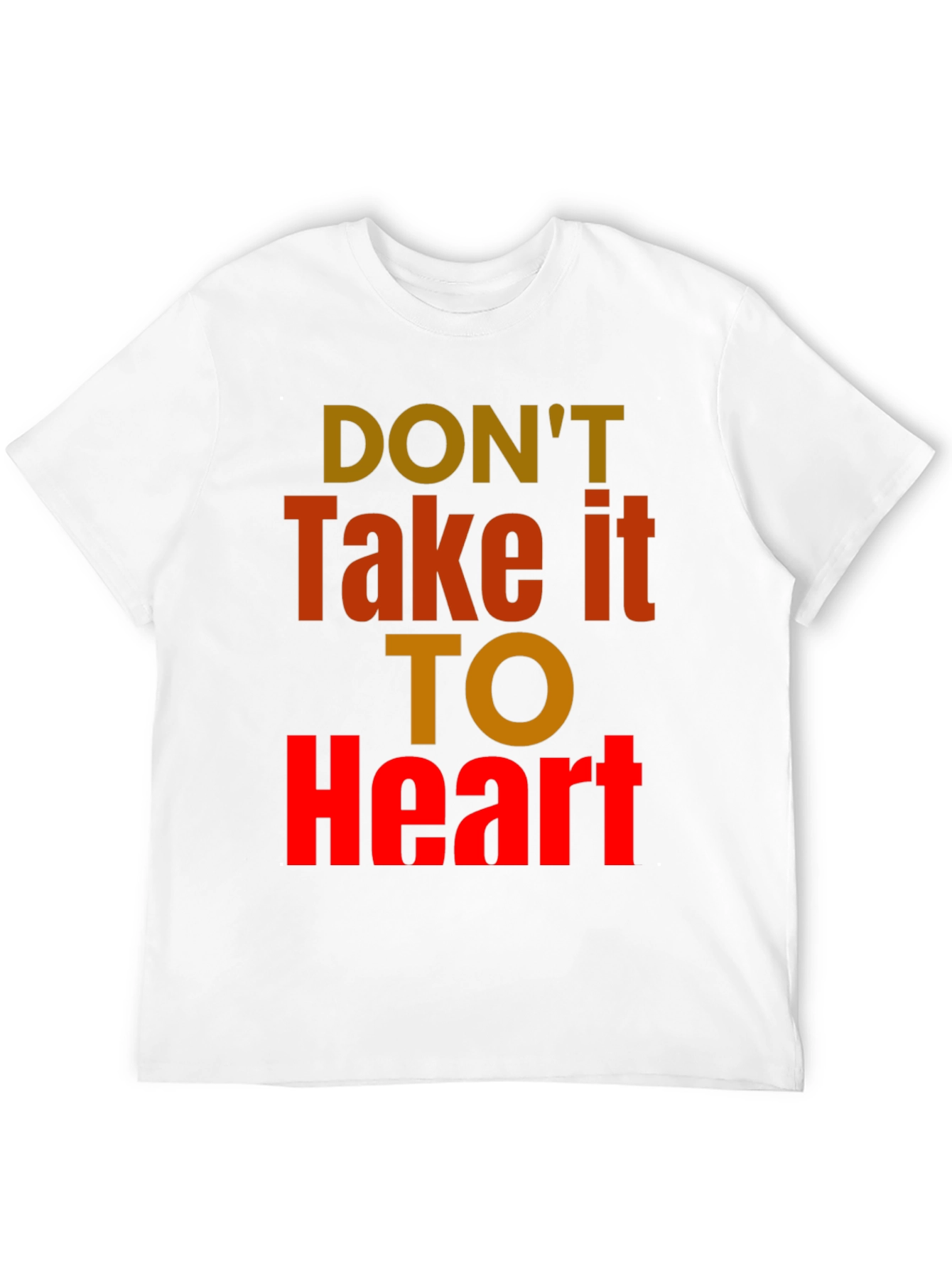 Black Don't Take It To Heart Graphic Tee - Unisex Casual Black T-Shirt view 12