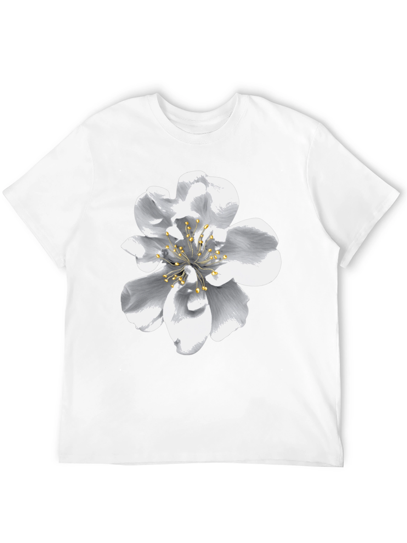 Black Black T-Shirt with Floral Design view 12