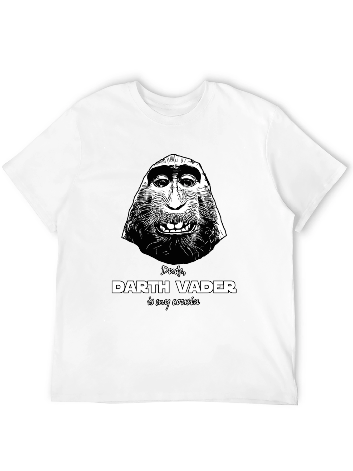 Black Dude, Darth Vader Cousin Graphic T-Shirt view 12