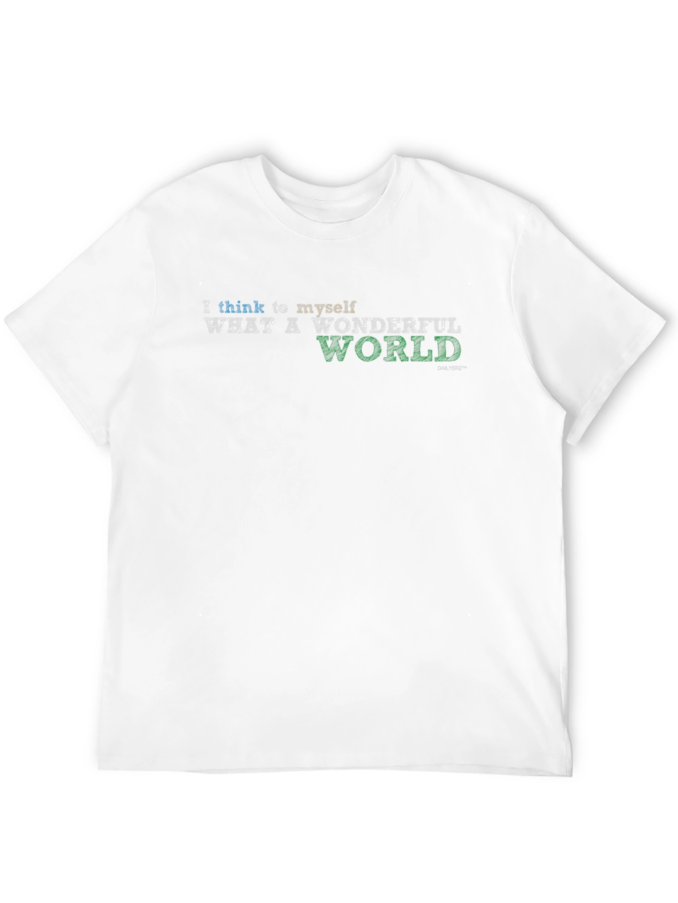 Black Wonderful World Graphic Tee - Soft Cotton Blend view 12