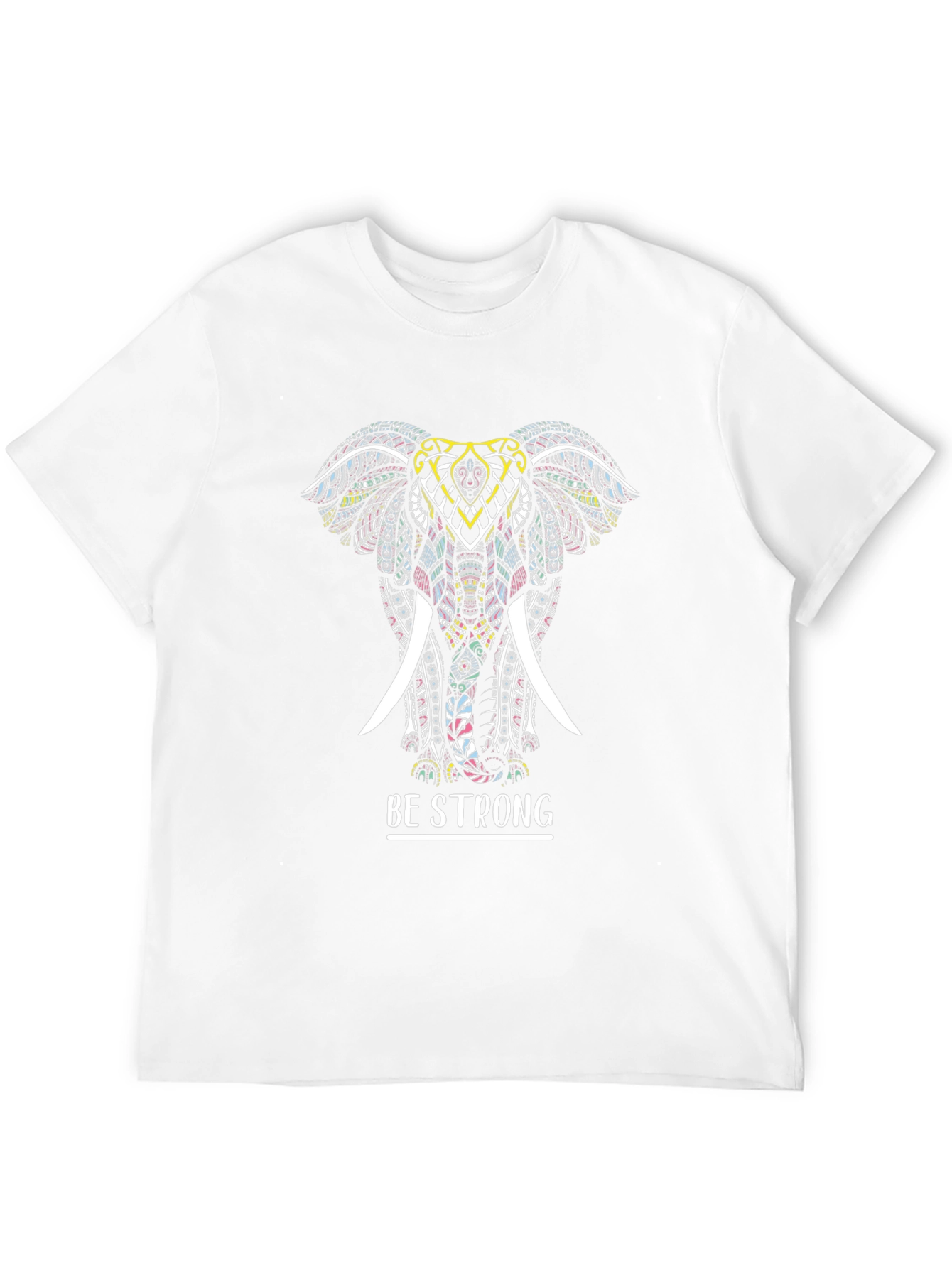 Black Be Strong Elephant Graphic Print Tee - Trendy Comfort view 12