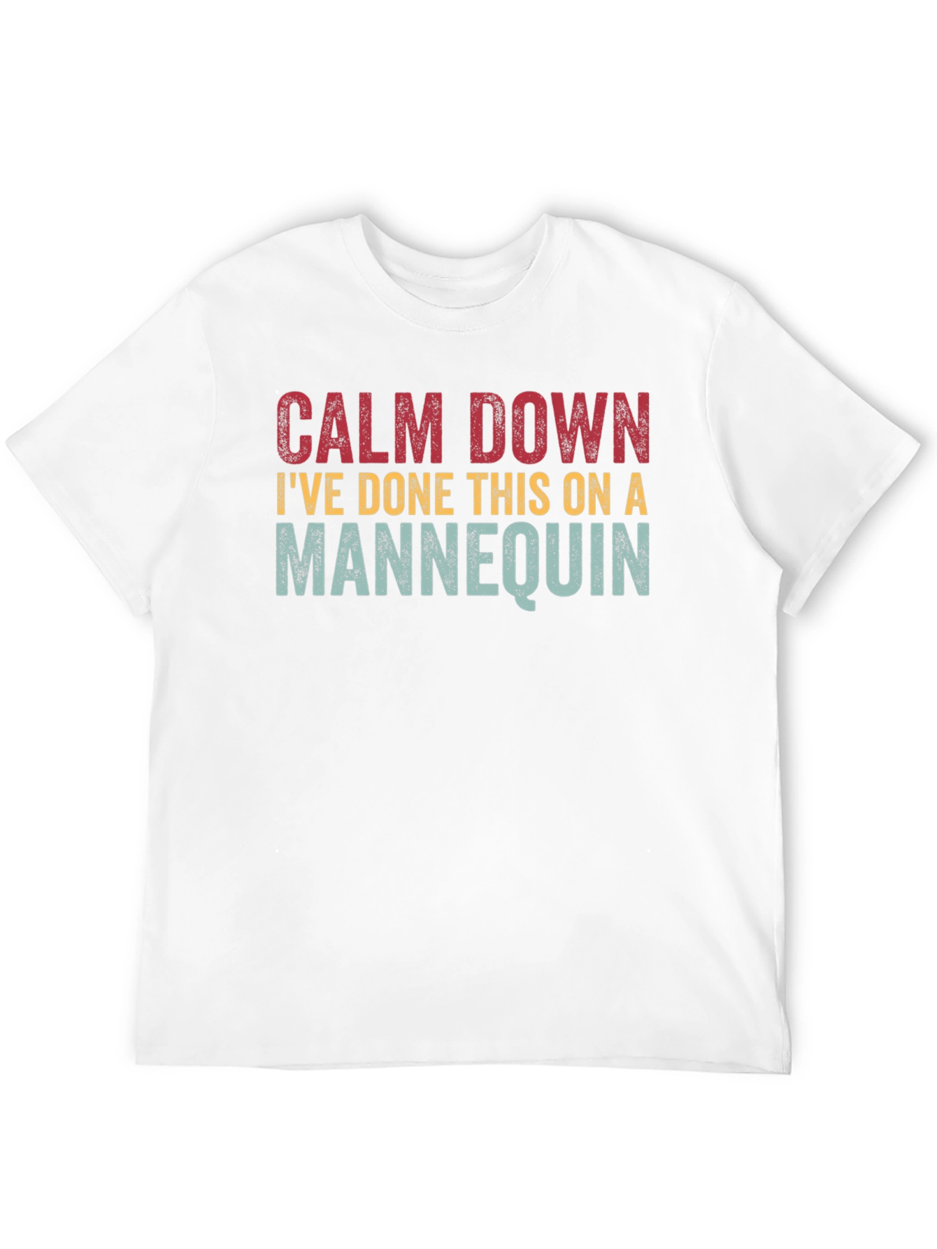 Black Calm Down Mannequin T-Shirt view 12