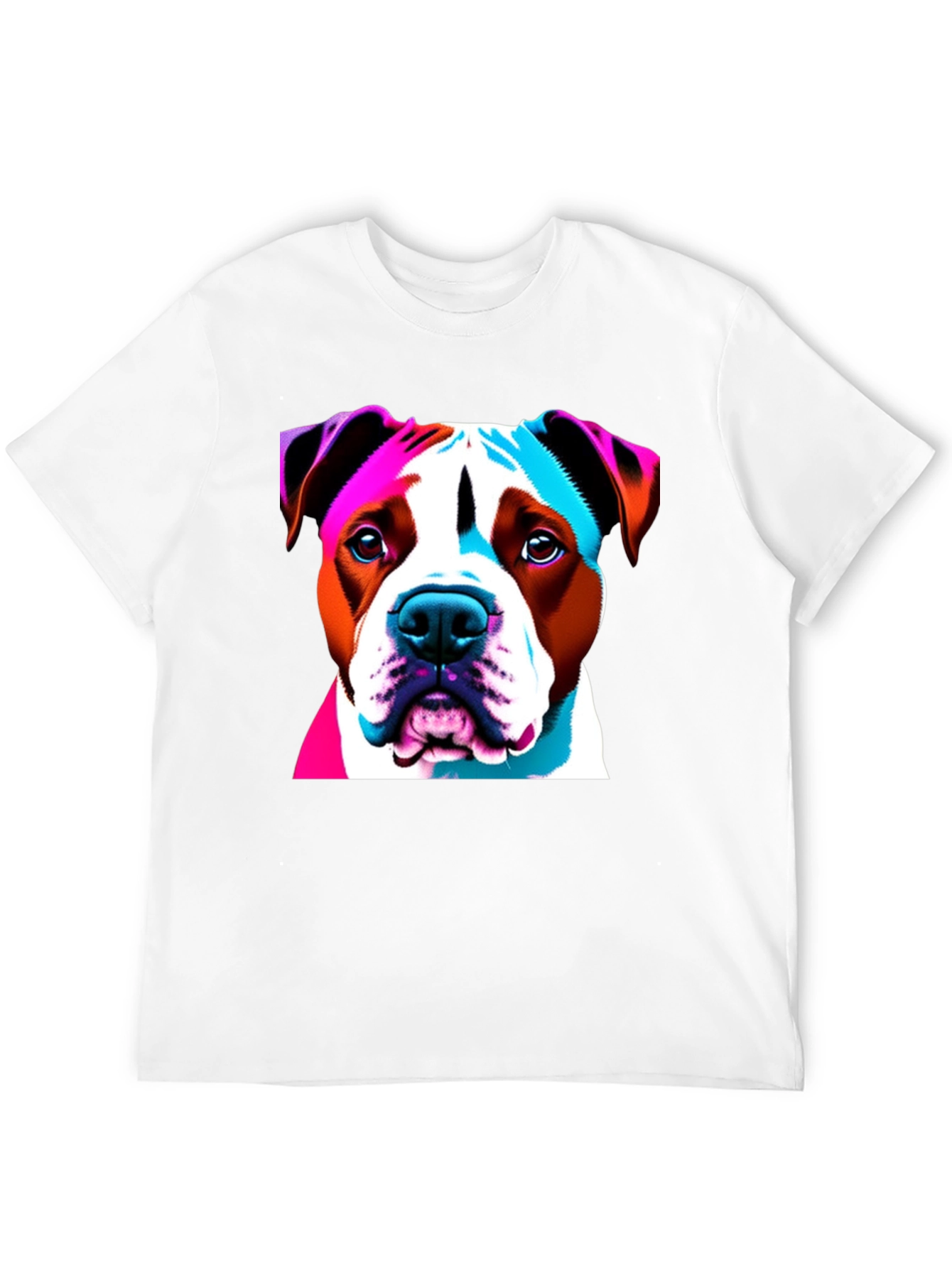 Black Vibrant Dog Graphic Tee - Unisex Black T-Shirt view 12