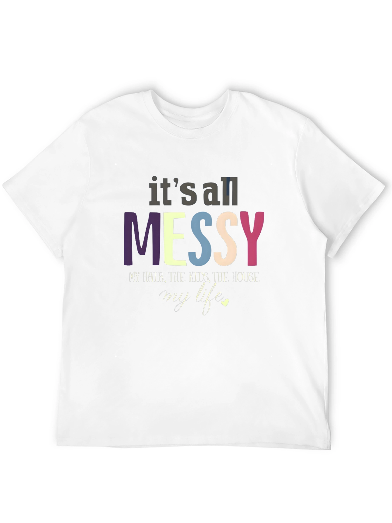 Black It's All Messy Graphic Tee view 12