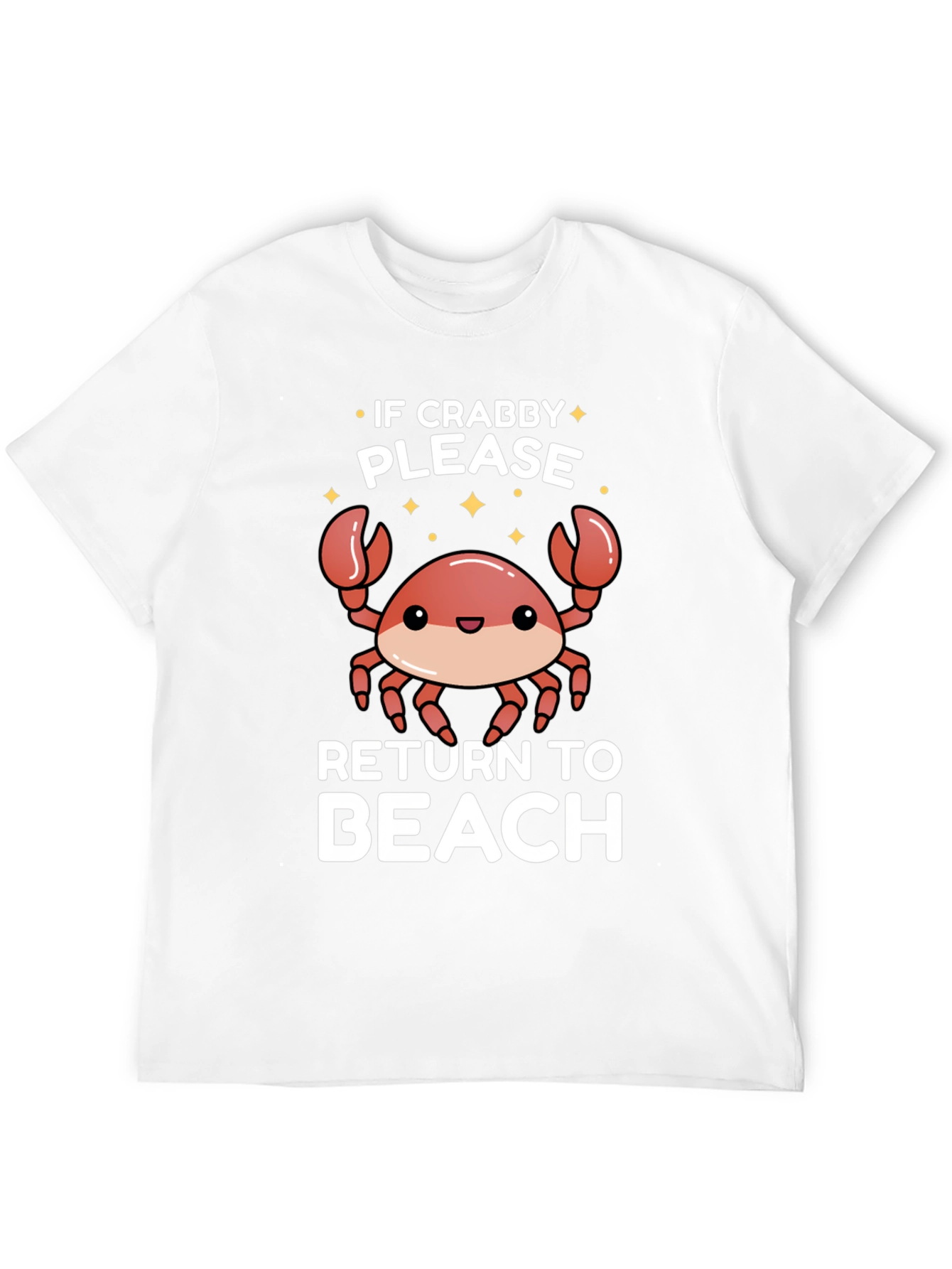 Black If Crabby Please Return To Beach T-Shirt view 12