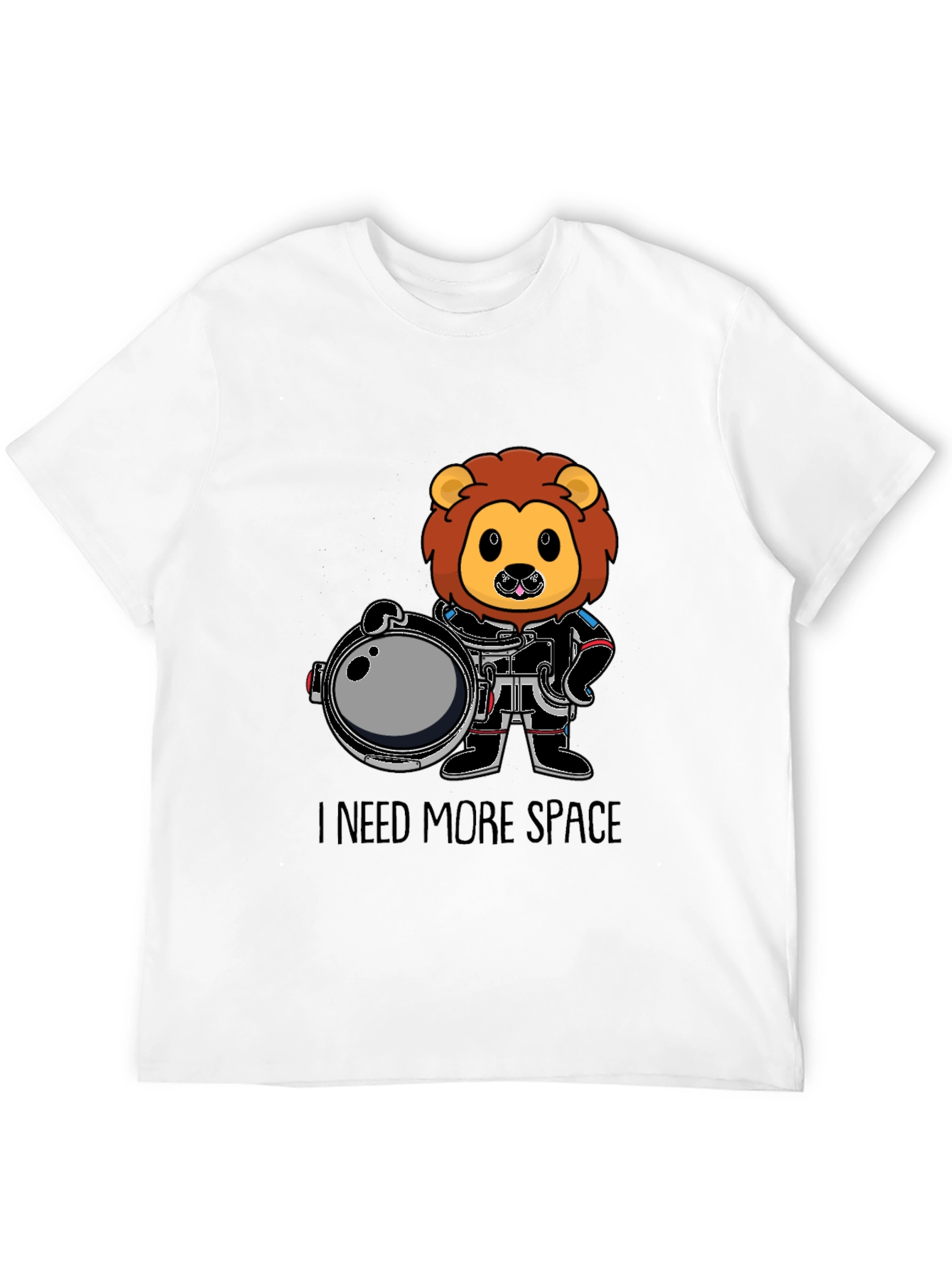 Black Lion Astronaut T-Shirt - I Need More Space view 12