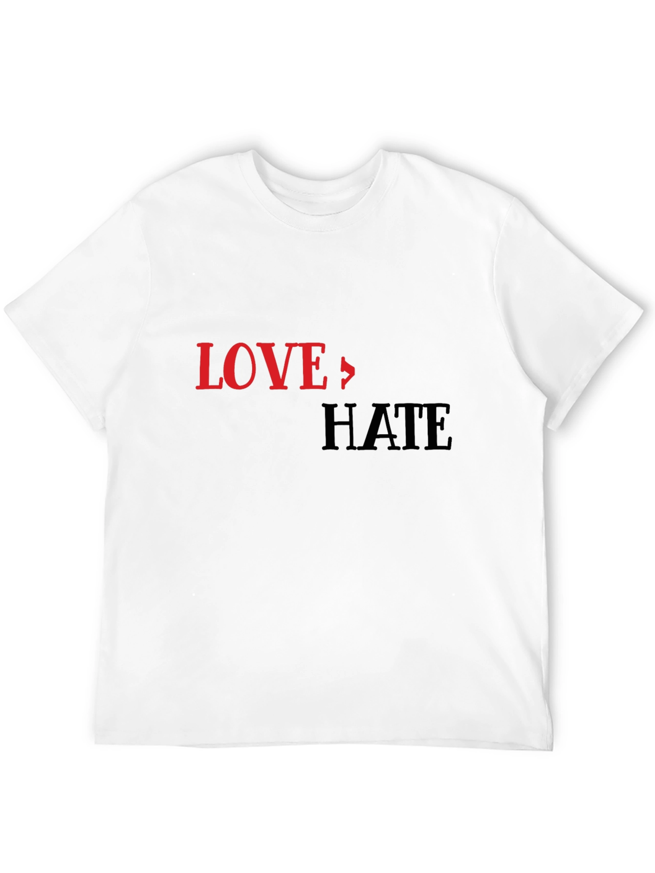 Black Love To Hate Graphic Print T-Shirt view 12