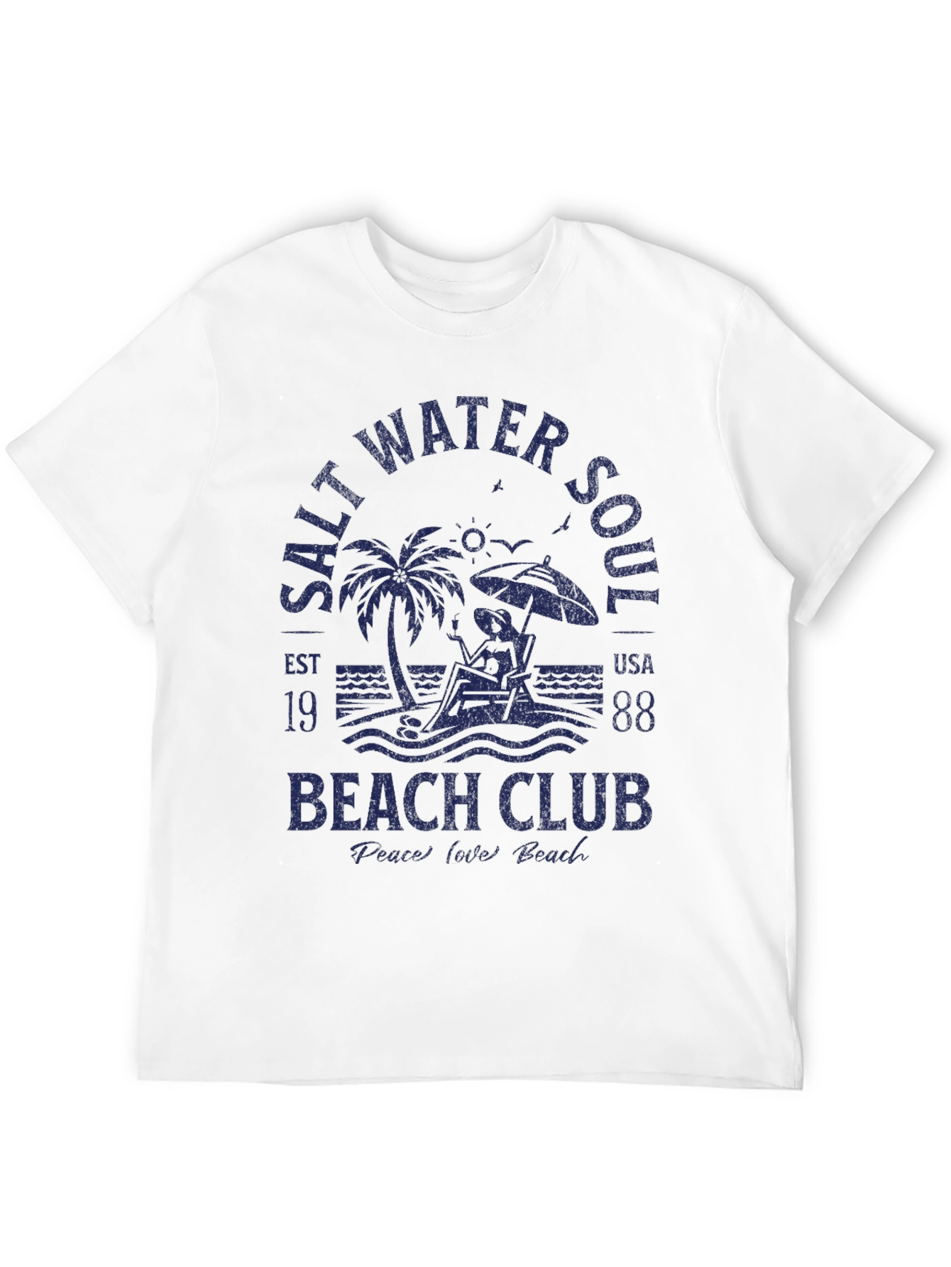 Black Salt Water Soul Beach Club Tee view 12