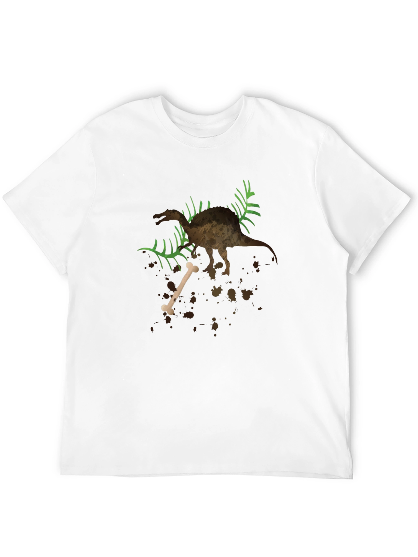 Black Dinosaur Graphic Print Black T-Shirt view 12