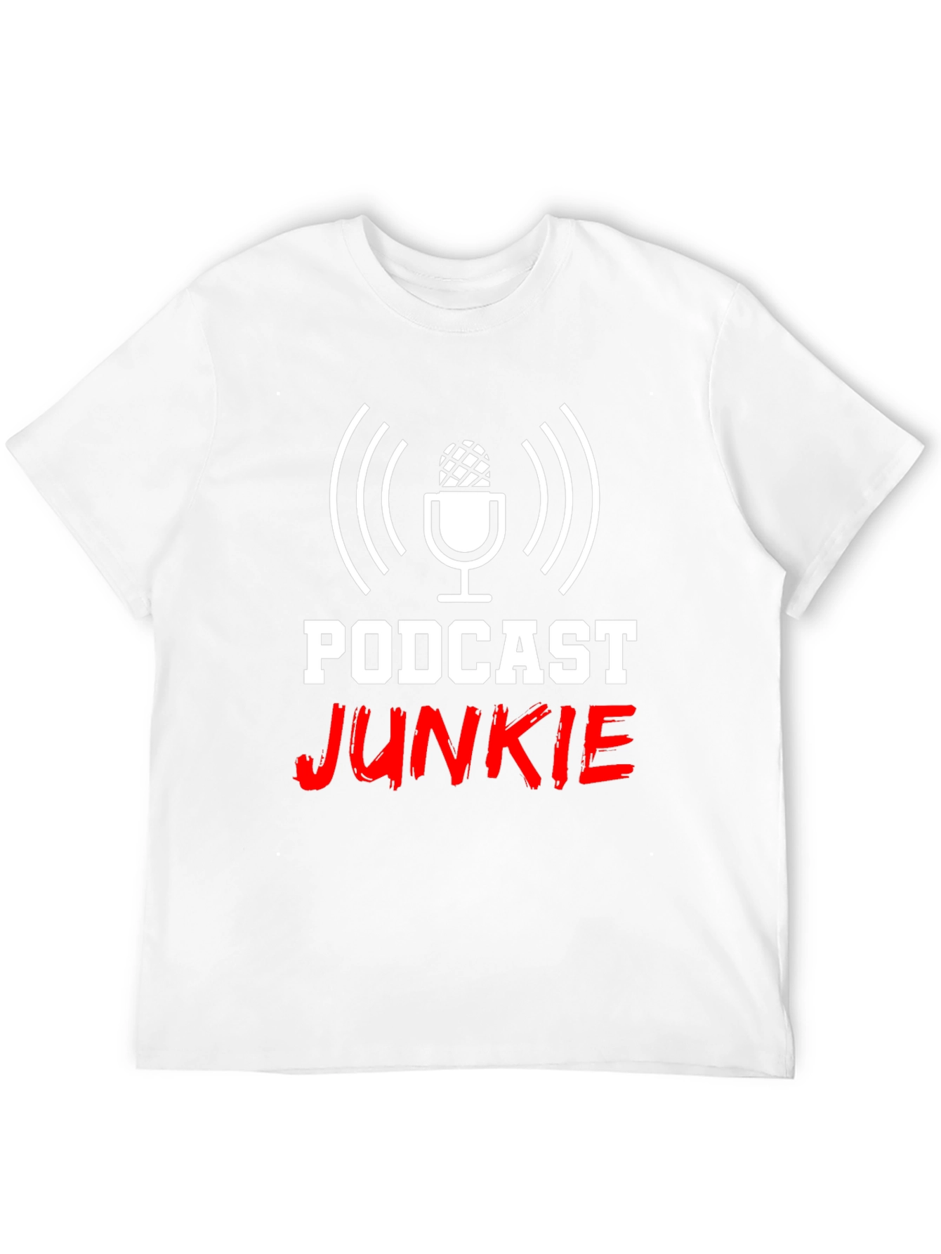 Black Podcast Junkie T-Shirt - Funny Audio Lover Tee view 12