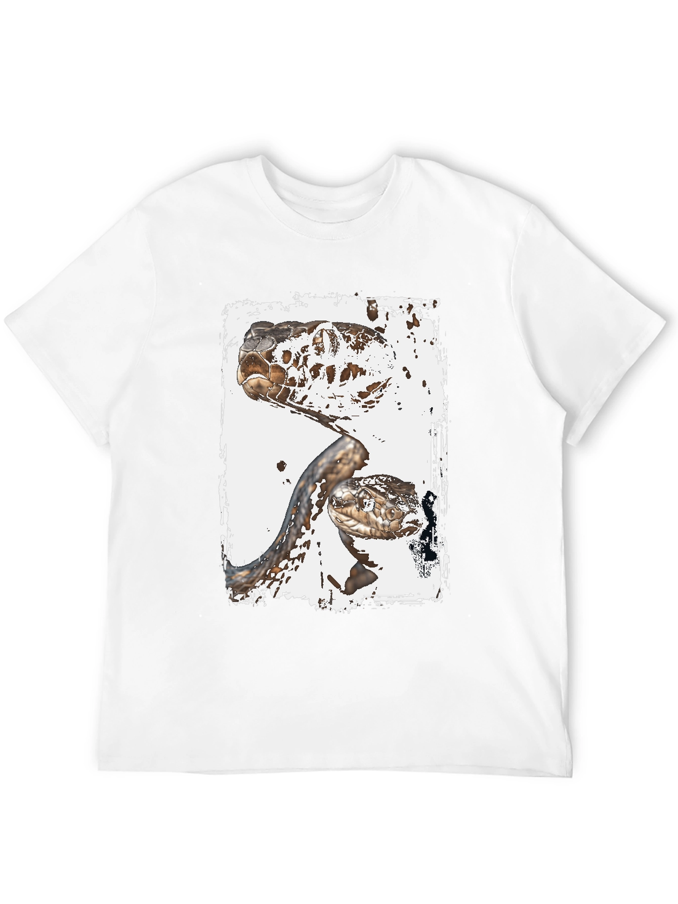 Black Snake T-Shirt: Reptile Art Graphic Tee view 12