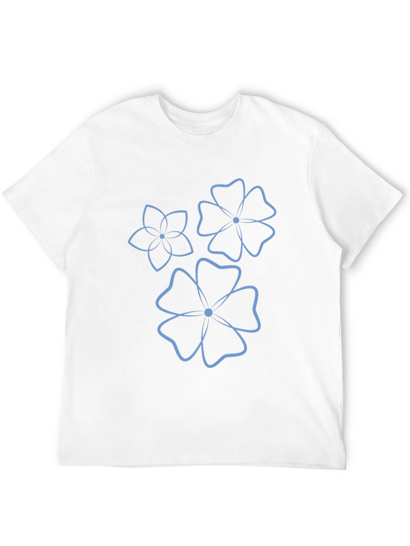 Black Floral Outline Black Tee view 12