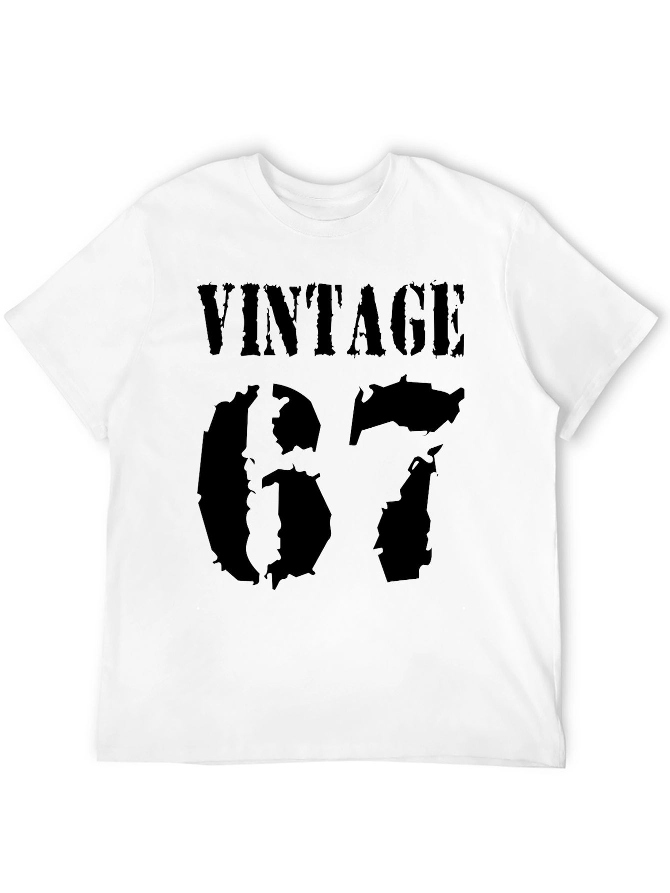Black Vintage 67 Graphic Tee - Retro Style view 12