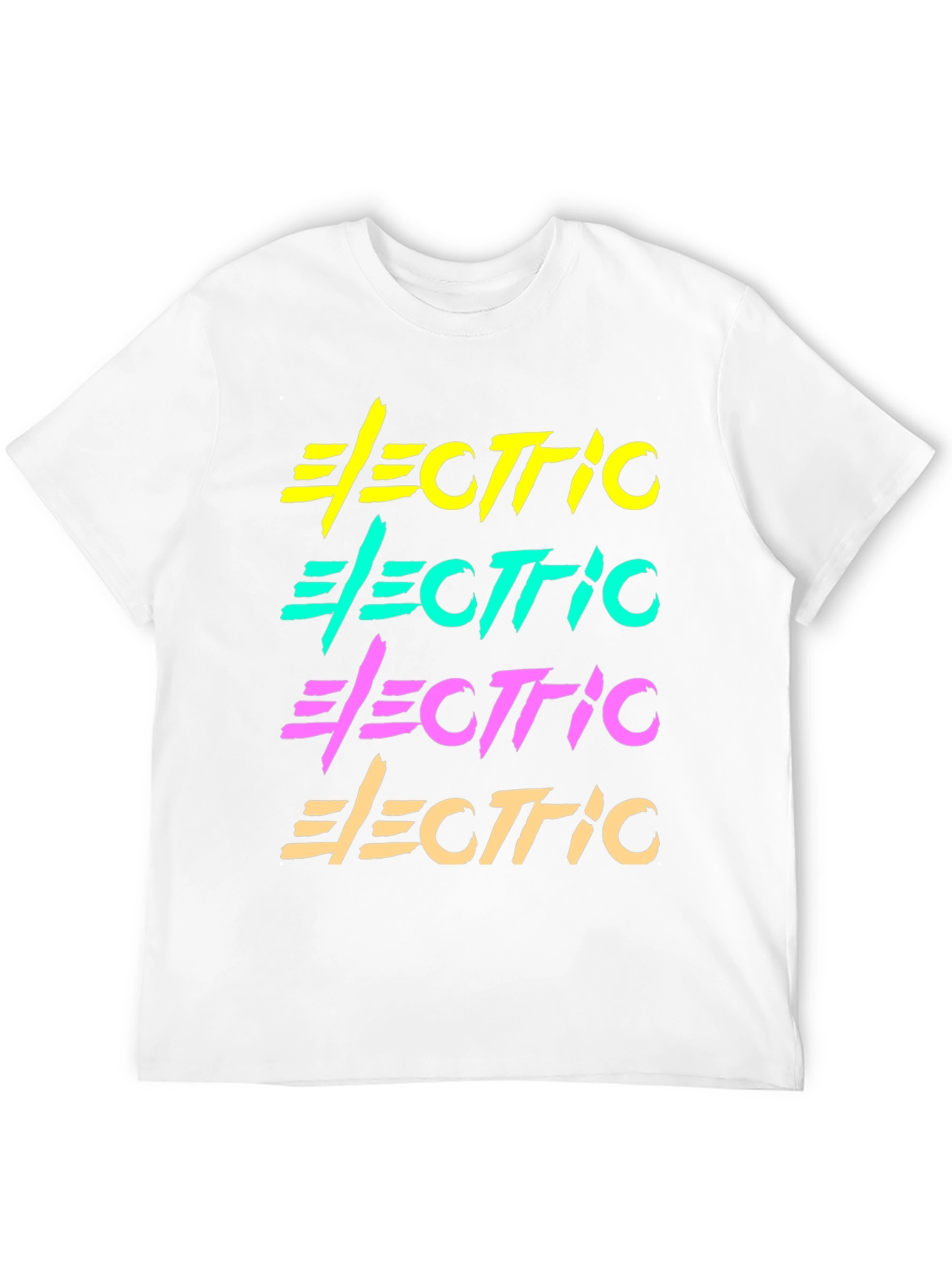 Black Electric Retro Graphic T-Shirt Black Cotton Tee view 12