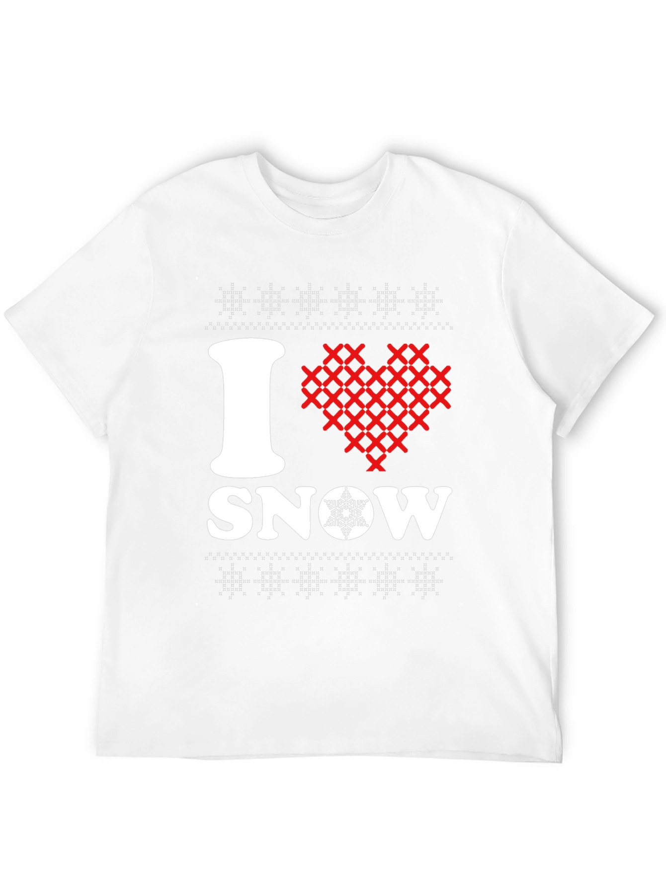 Black I Love Snow T-Shirt view 12