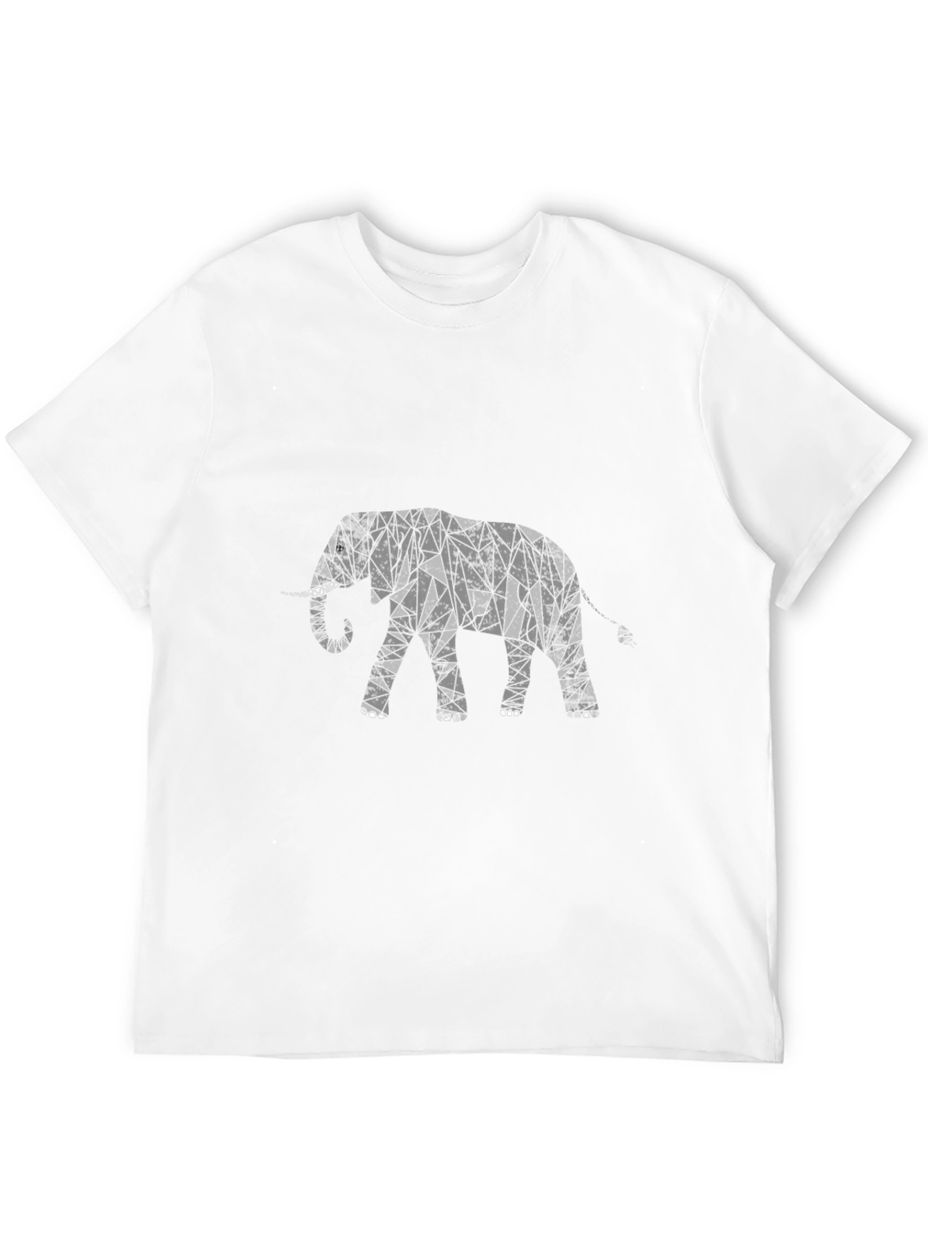Black Geometric Elephant Graphic Tee - Modern Black T-Shirt view 12