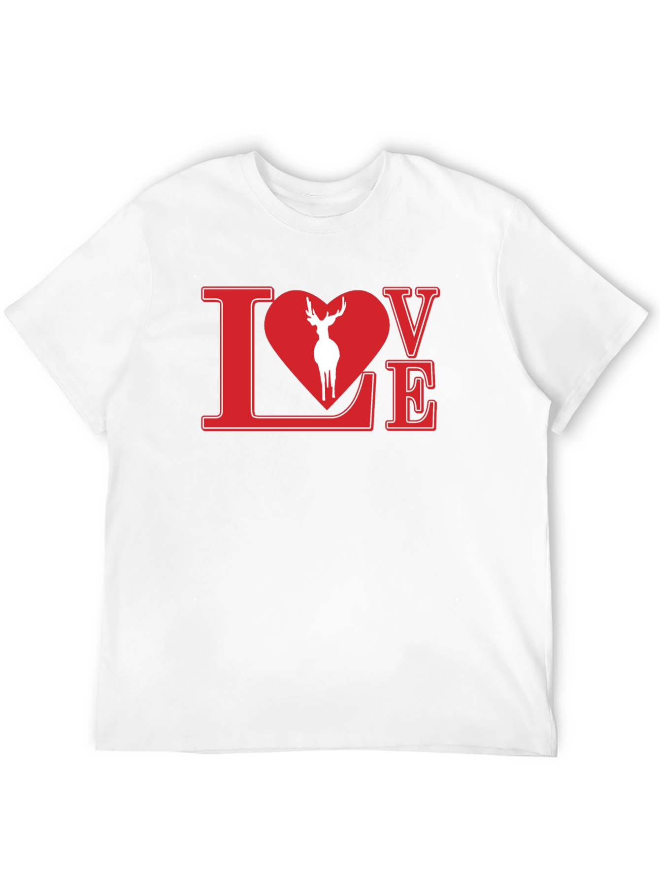 Black Love Deer Graphic Tee - Stylish Black Shirt view 12