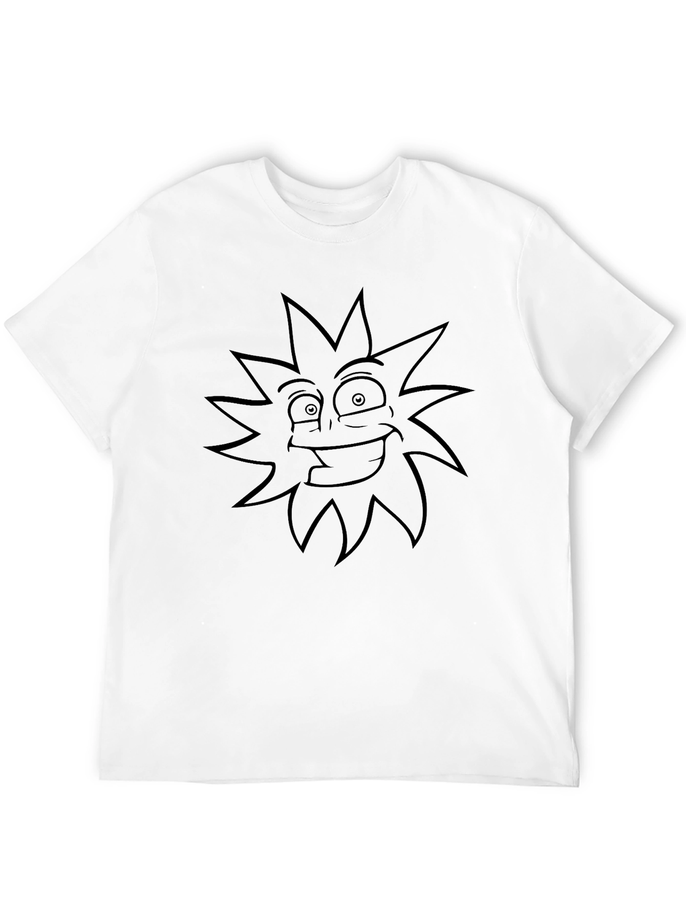 Black Funny Cartoon Star Graphic T-Shirt - Black view 12