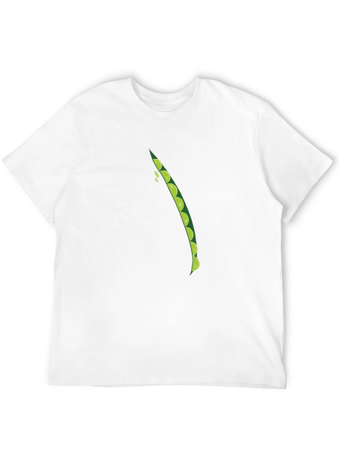 Black Pea Pod Graphic Tee - Casual Crew Neck T-Shirt view 12