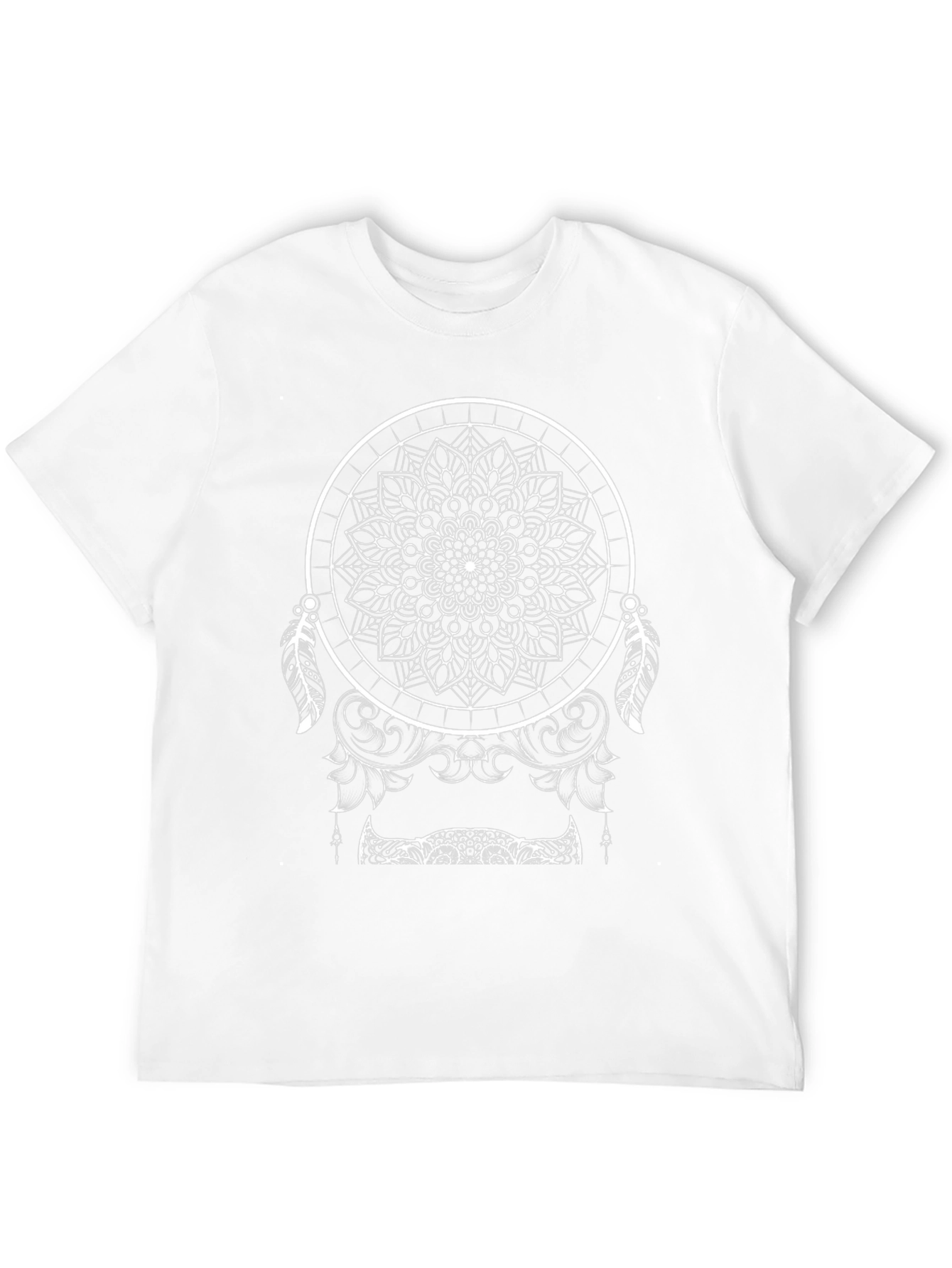 Black Dreamcatcher Graphic Tee - Black Cotton T-Shirt view 12