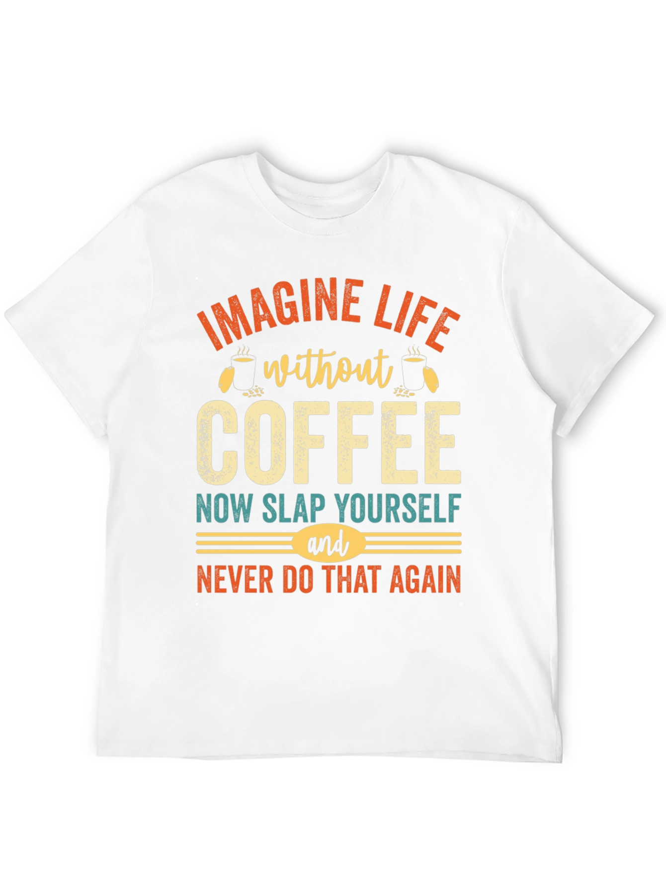 Black Imagine Life Without Coffee Graphic Tee view 12
