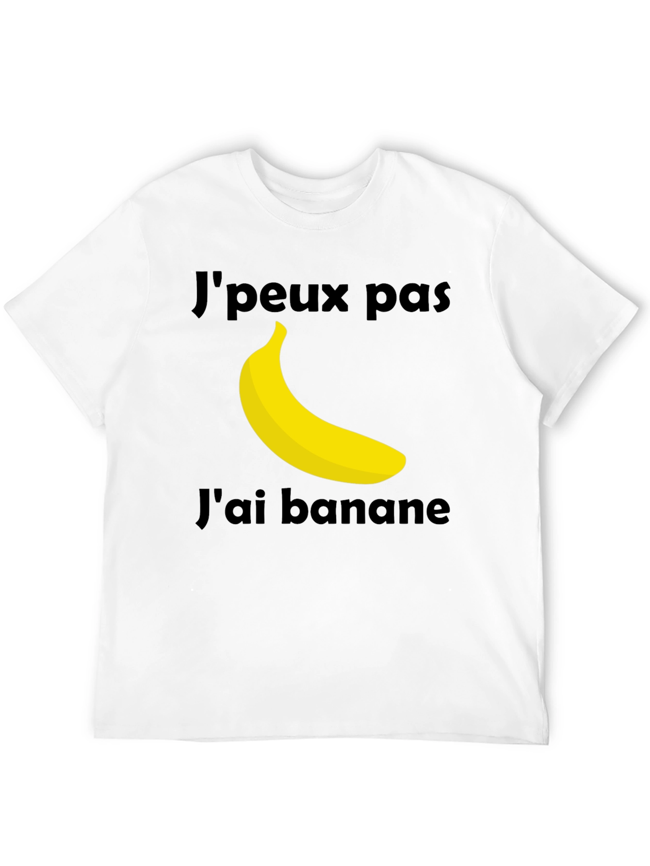Black J'peux Pas J'ai Banane T-Shirt - Funny French Banana Tee view 12