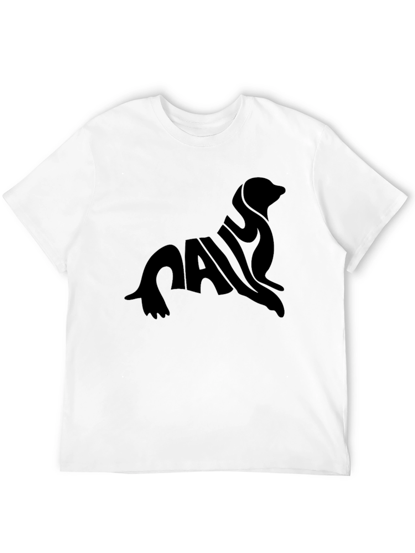 Black Men's Black Seal Graphic Tee - Unique Animal Design view 12