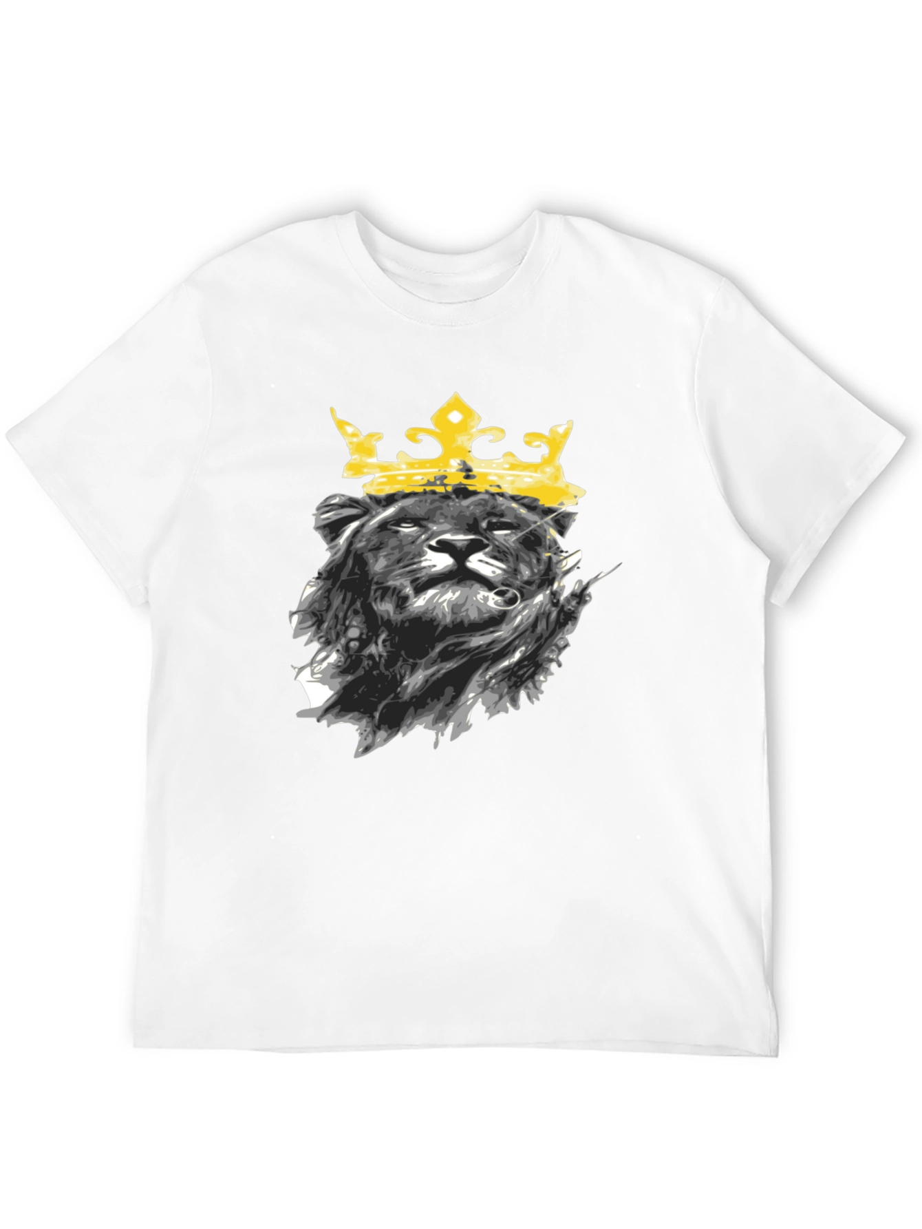 Black Lion King Graphic Tee - Black Cotton T-Shirt view 12