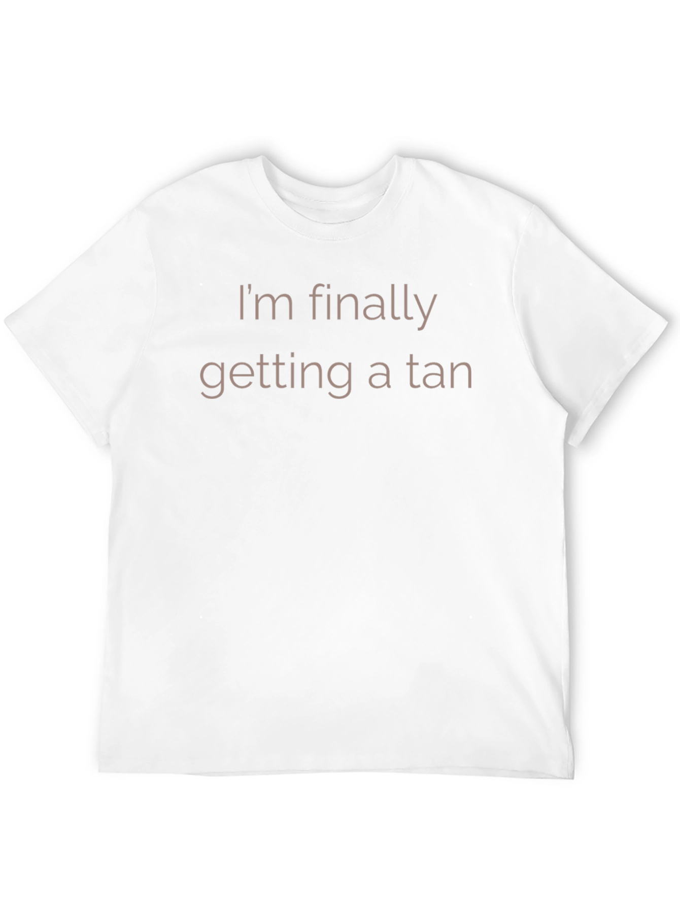 Black Humorous "I'm Finally Getting a Tan" Graphic T-Shirt view 12