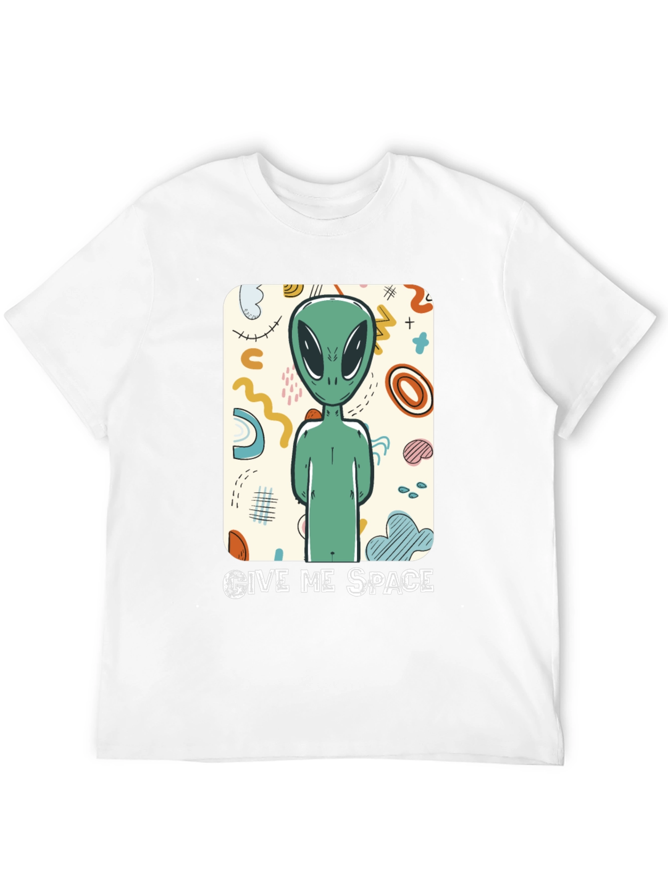 Black Give Me Space Alien Graphic Tee view 12