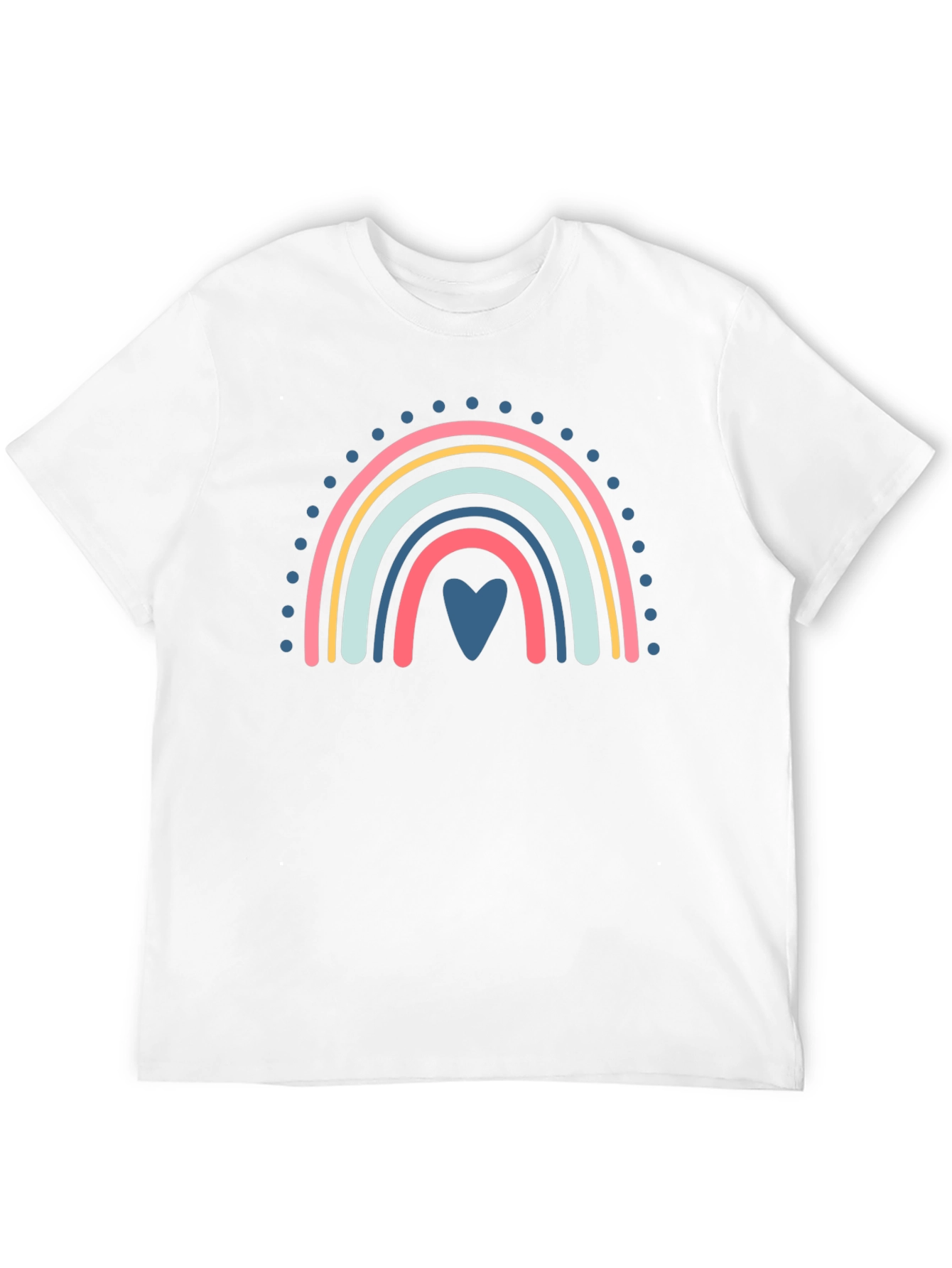 Black Rainbow Heart Graphic Black Tee view 12