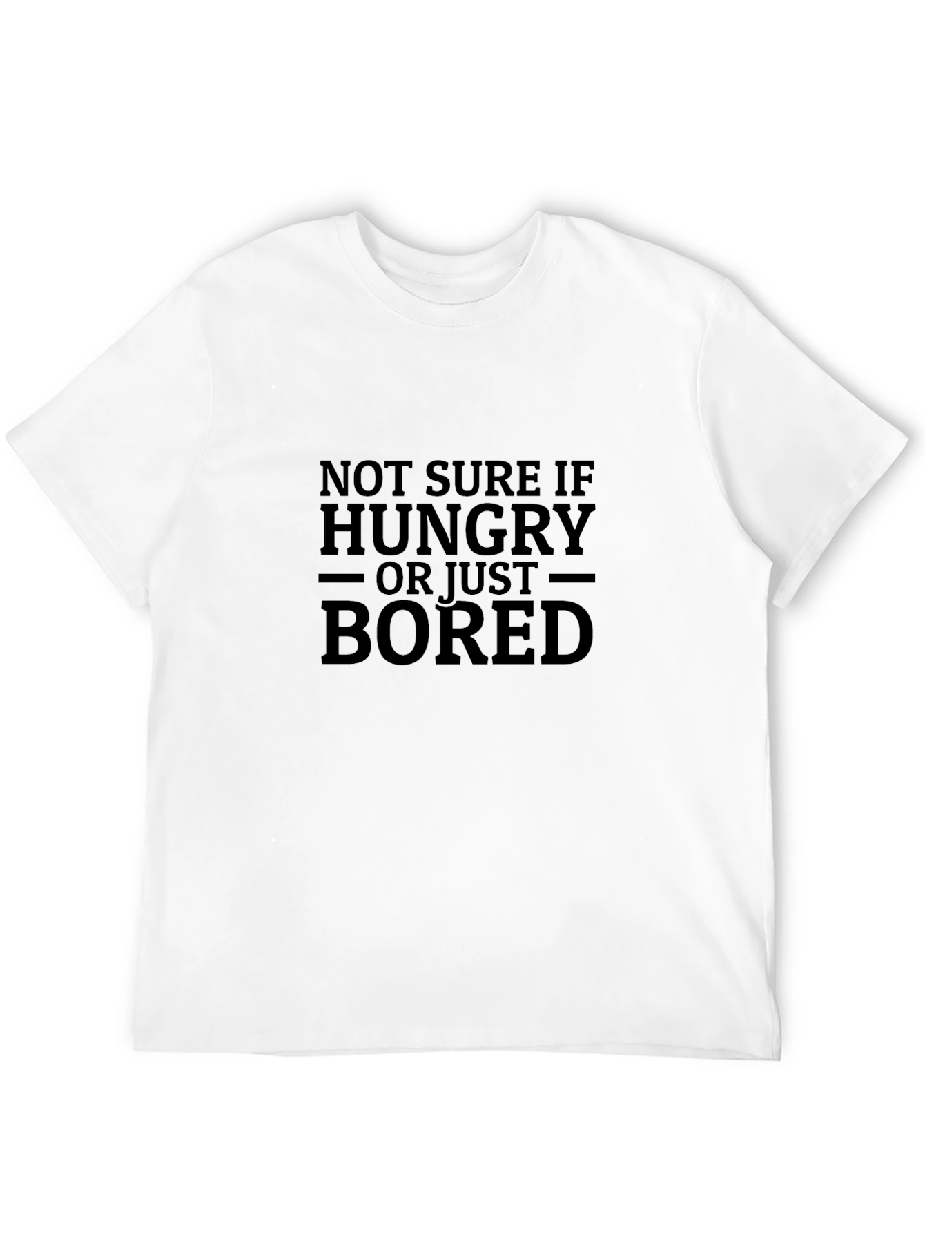 Black Hungry or Bored Men's Black T-Shirt view 12
